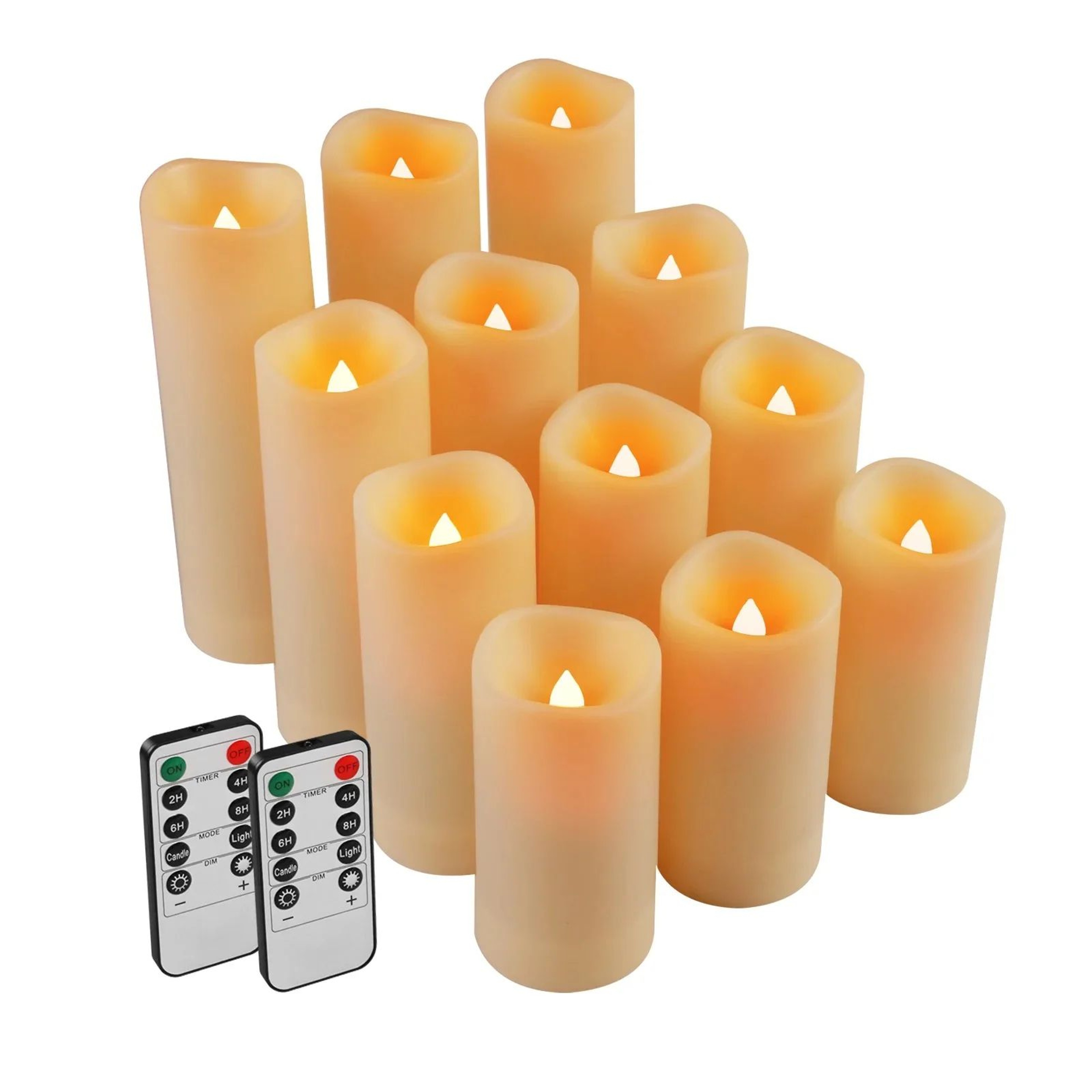 Flameless LED Candles Set With Remote  Timer  Waterproof BatteryOperated Flickering Pillar Candles  6