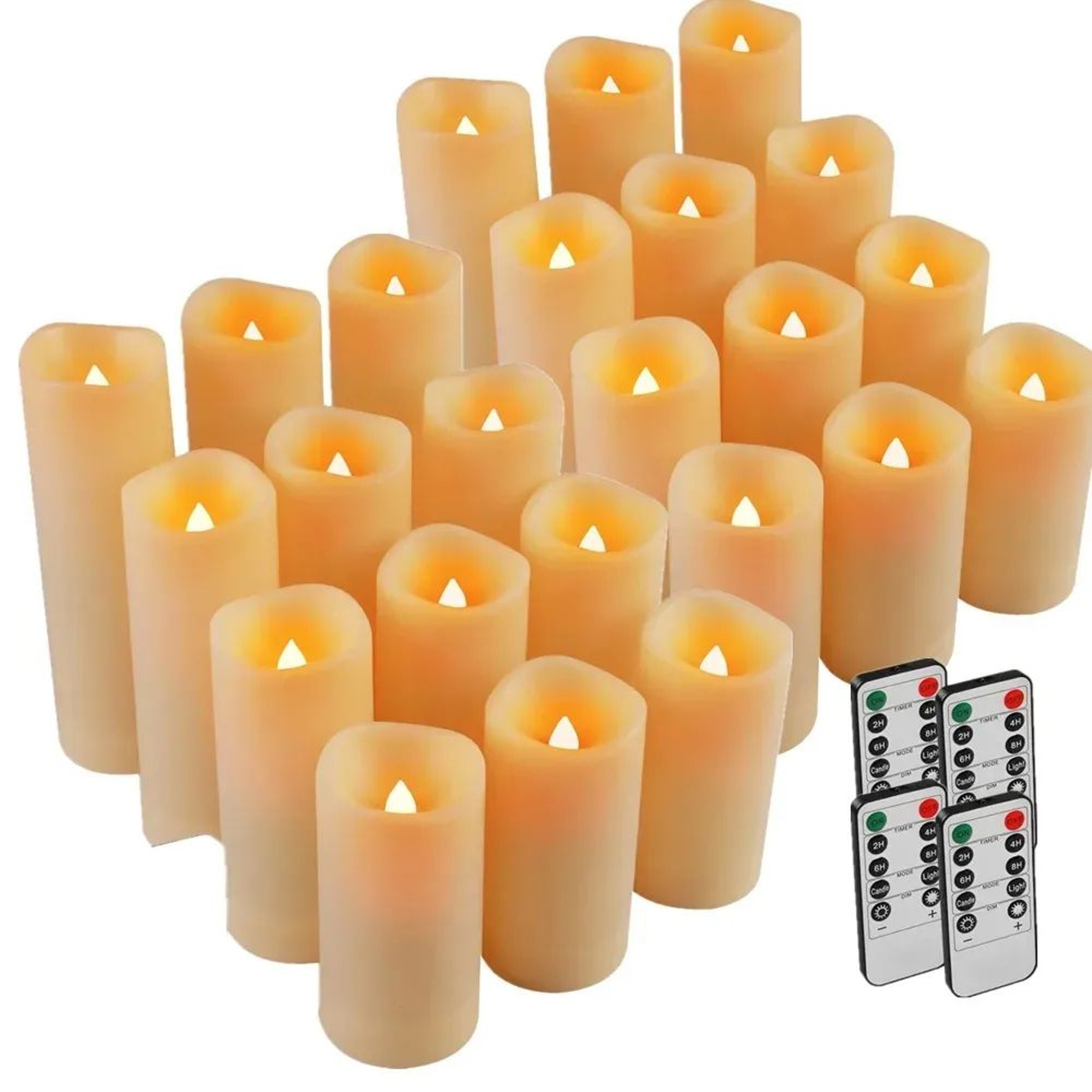 Flameless LED Candles Set With Remote  Timer  Waterproof BatteryOperated Flickering Pillar Candles  7