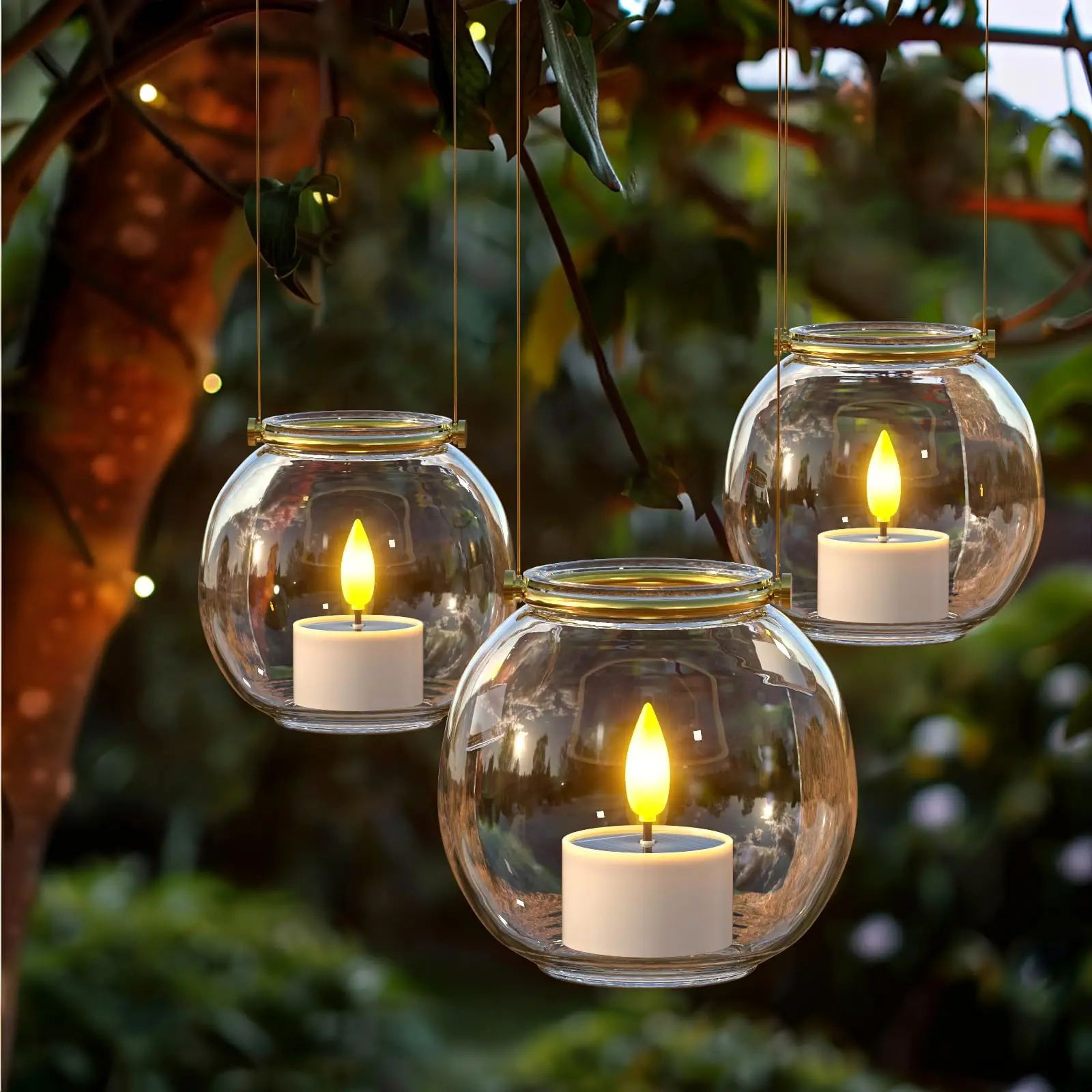 Solar LED Flickering Tea Lights  Waterproof Flameless Dusk To Dawn Candles For Garden Lantern  Outd 1