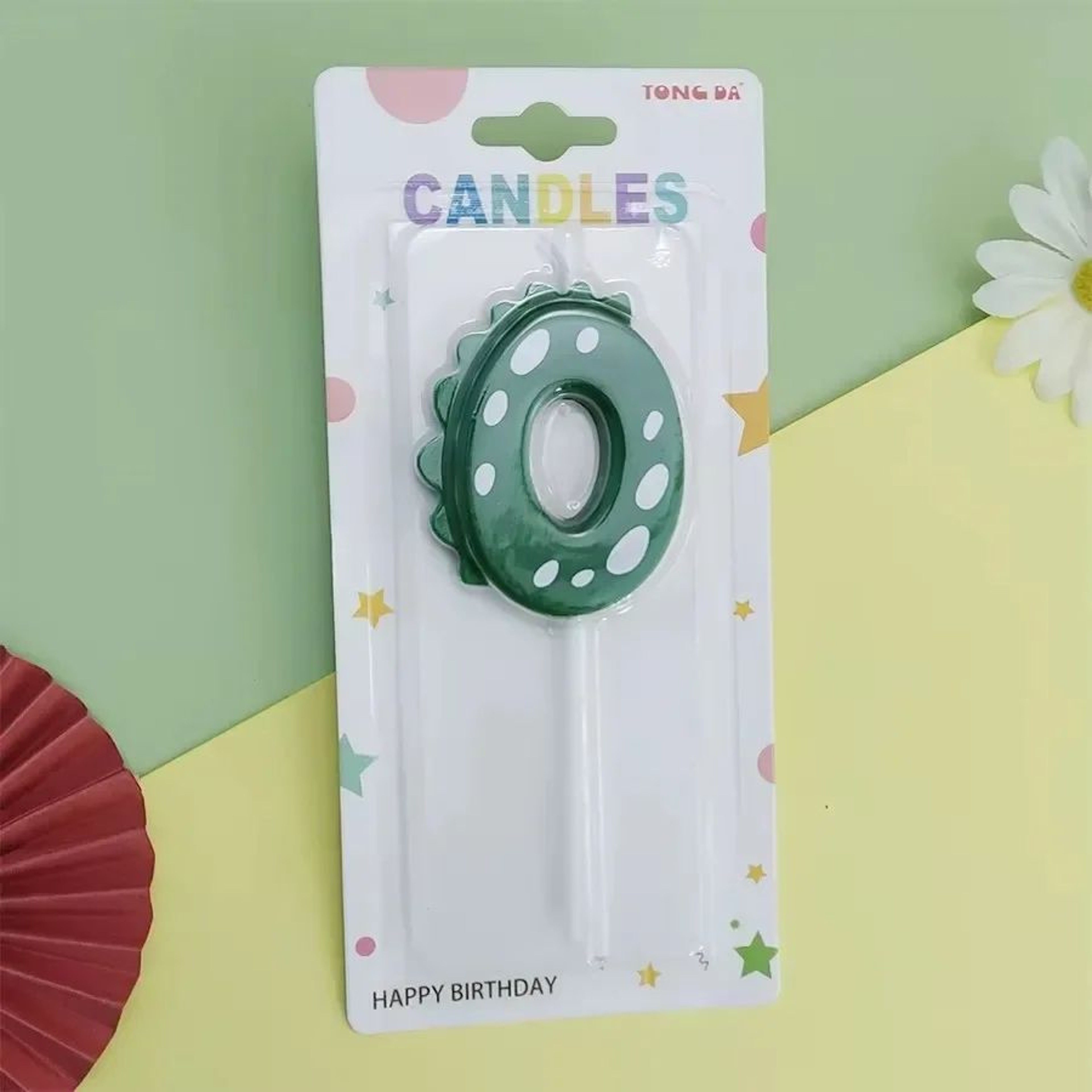 Green Dinosaur Number Birthday Candle  Cute Boy Cake Decoration Paraffin Wax Party Candle 09 6