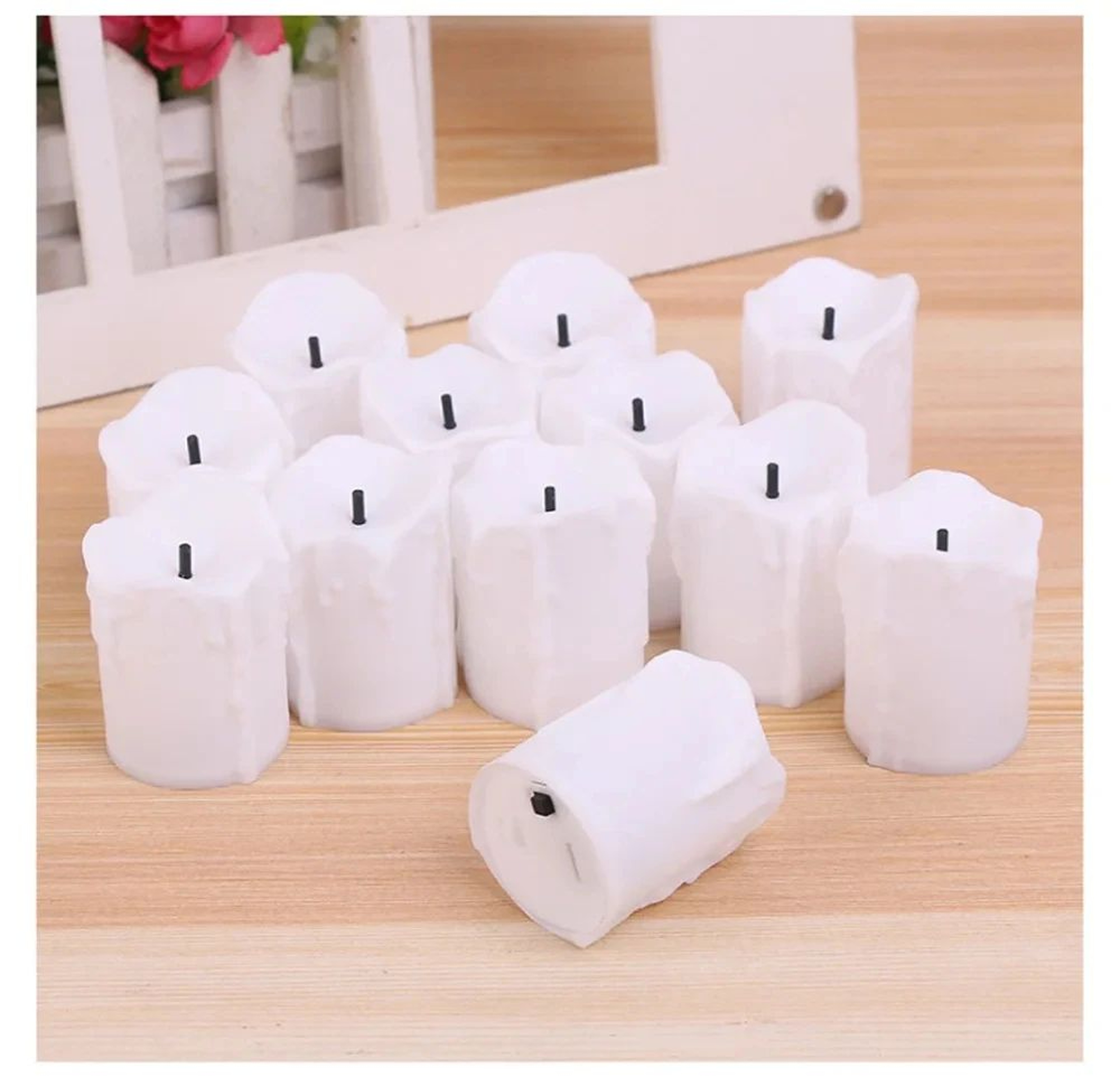 Flameless LED Tea Light Candles  Battery Operated Realistic Flickering Candle Lights For Home Weddi 2