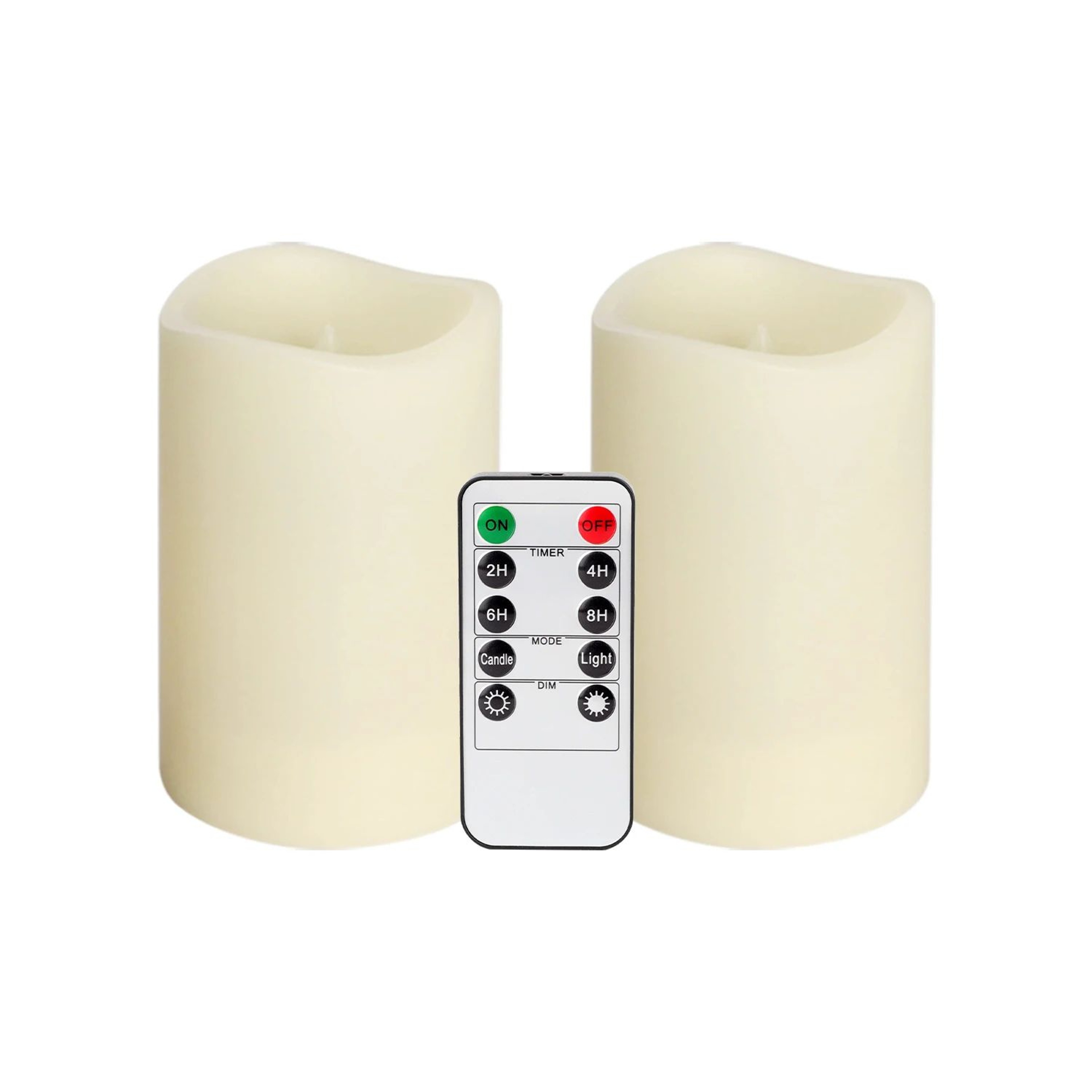 BatteryPowered LED Wax Candles With Remote Control  Flameless Dimmable Decorative Pillar Candles 6