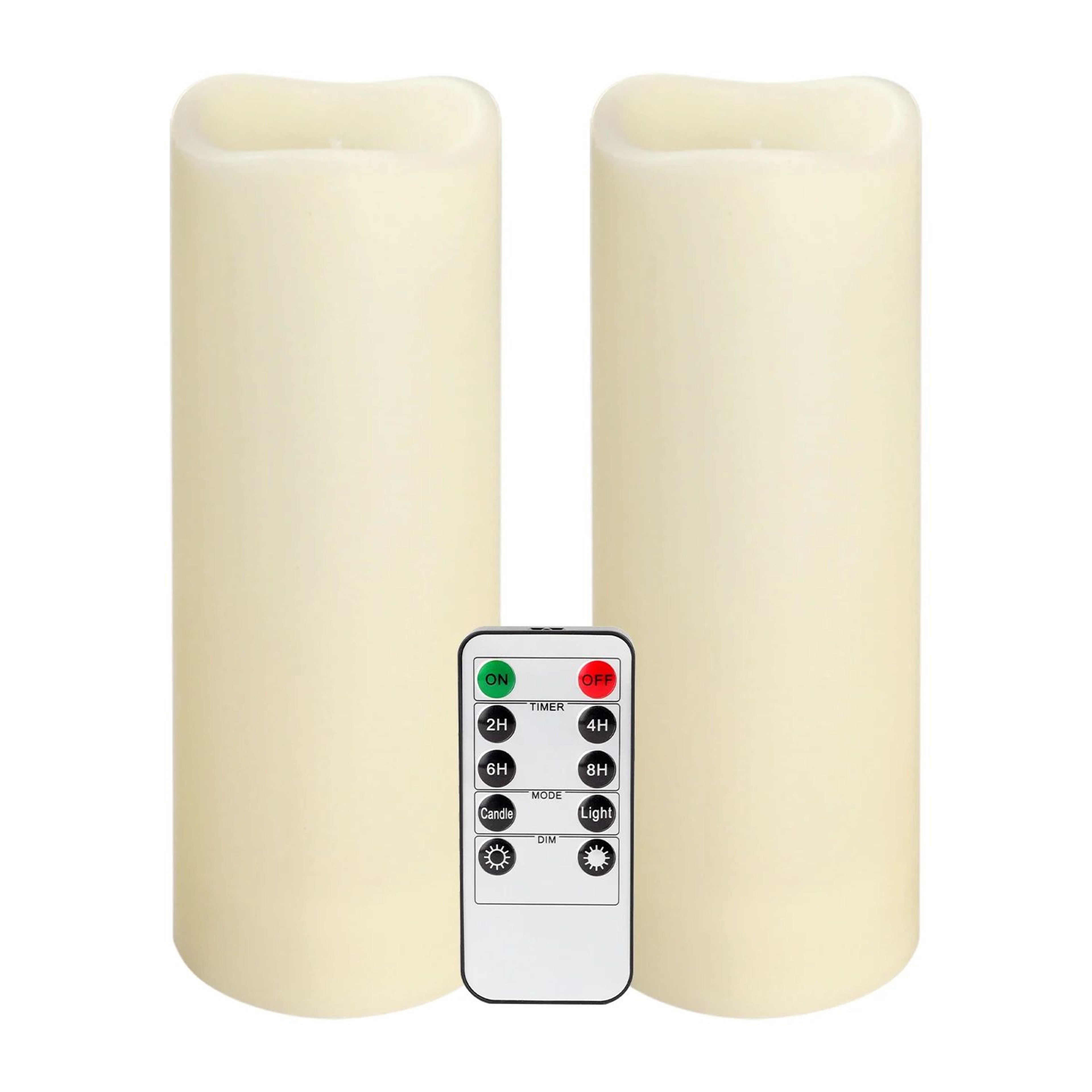 BatteryPowered LED Wax Candles With Remote Control  Flameless Dimmable Decorative Pillar Candles 8