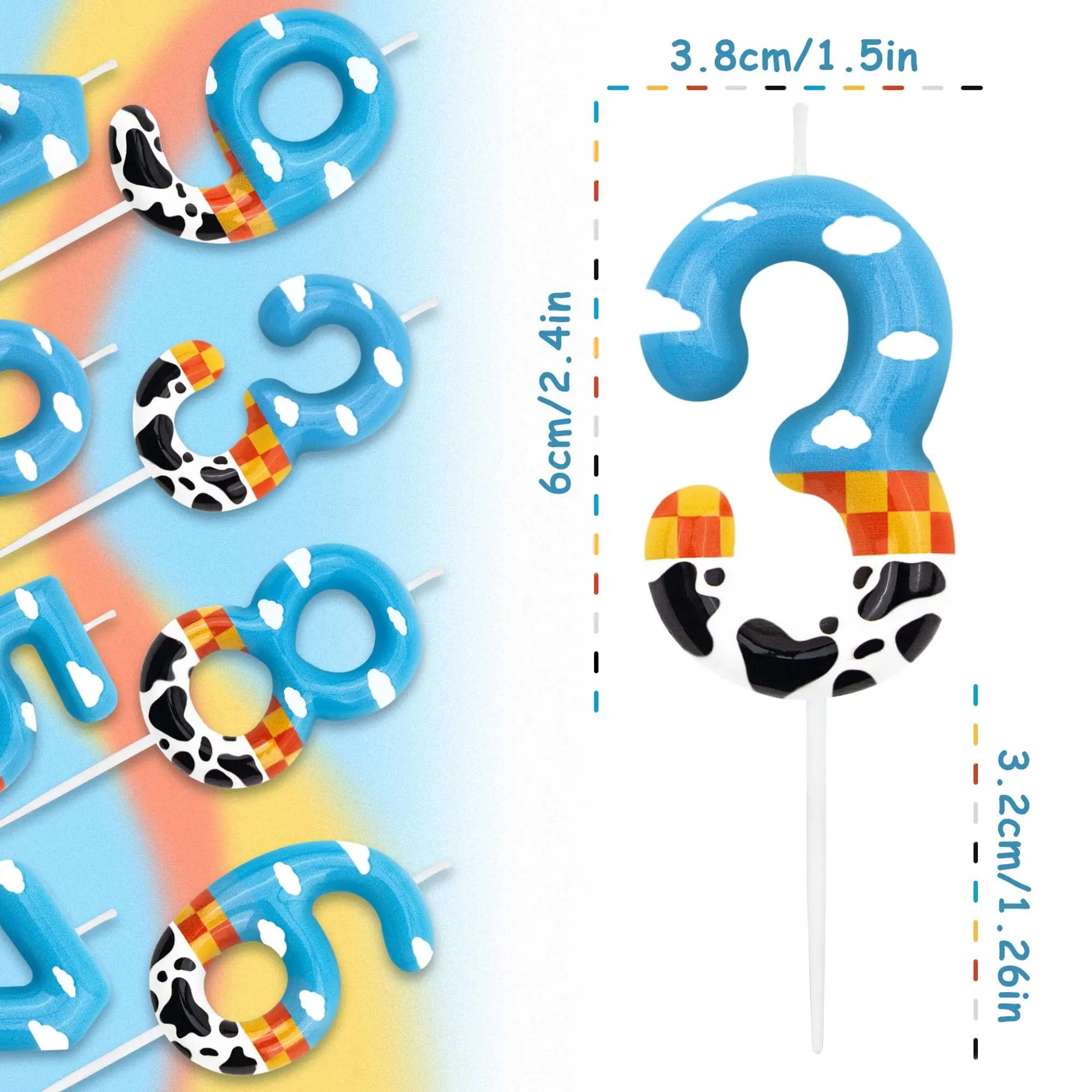 7pcs Toy Story 4th Birthday Number Candle Set  Cartoon Cake Toppers For Boys  Girls Party Decoratio 5