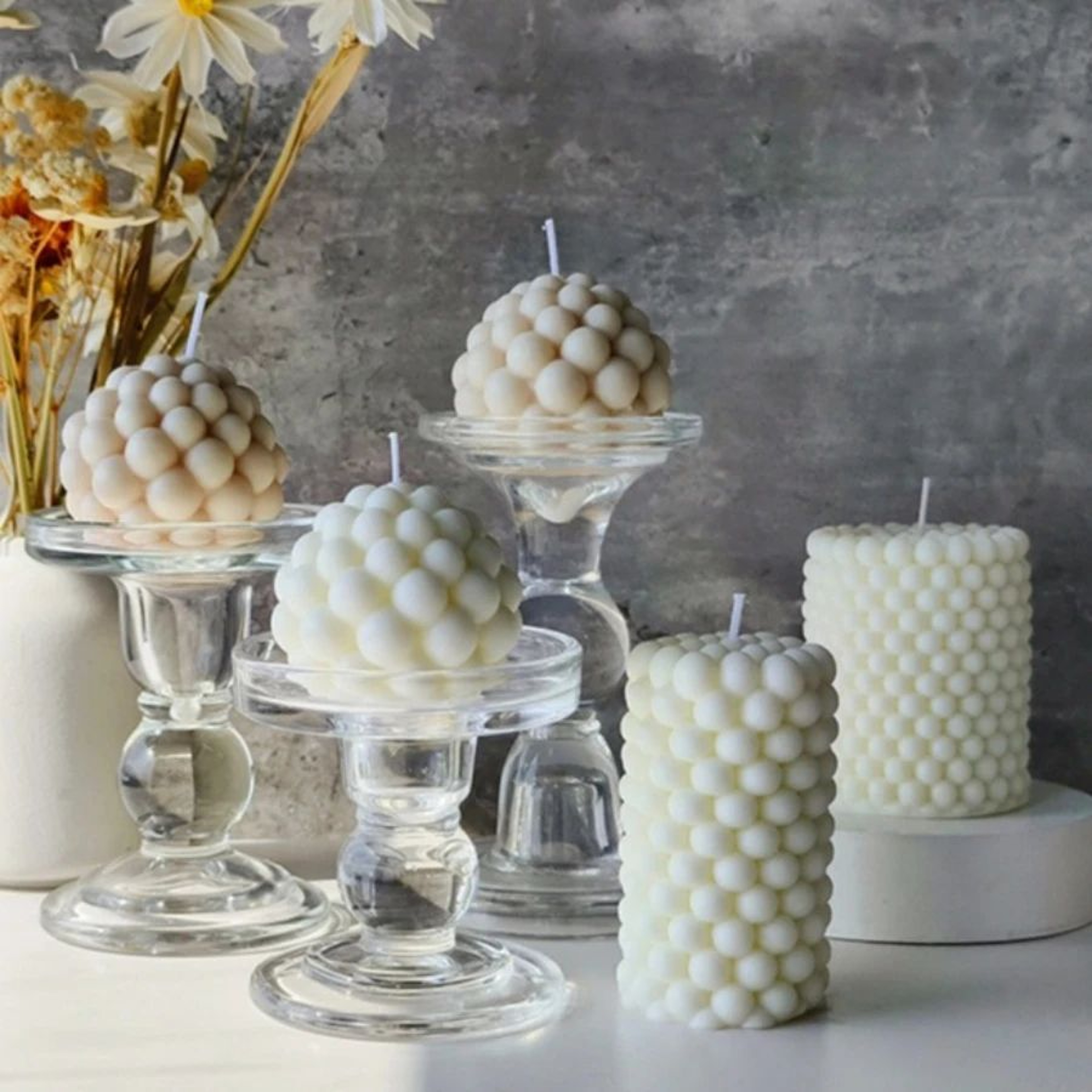 Nordic Bubble Cube Soy Wax Scented Candle  Aromatherapy Home Decor For Bedroom Table  Gifts 2