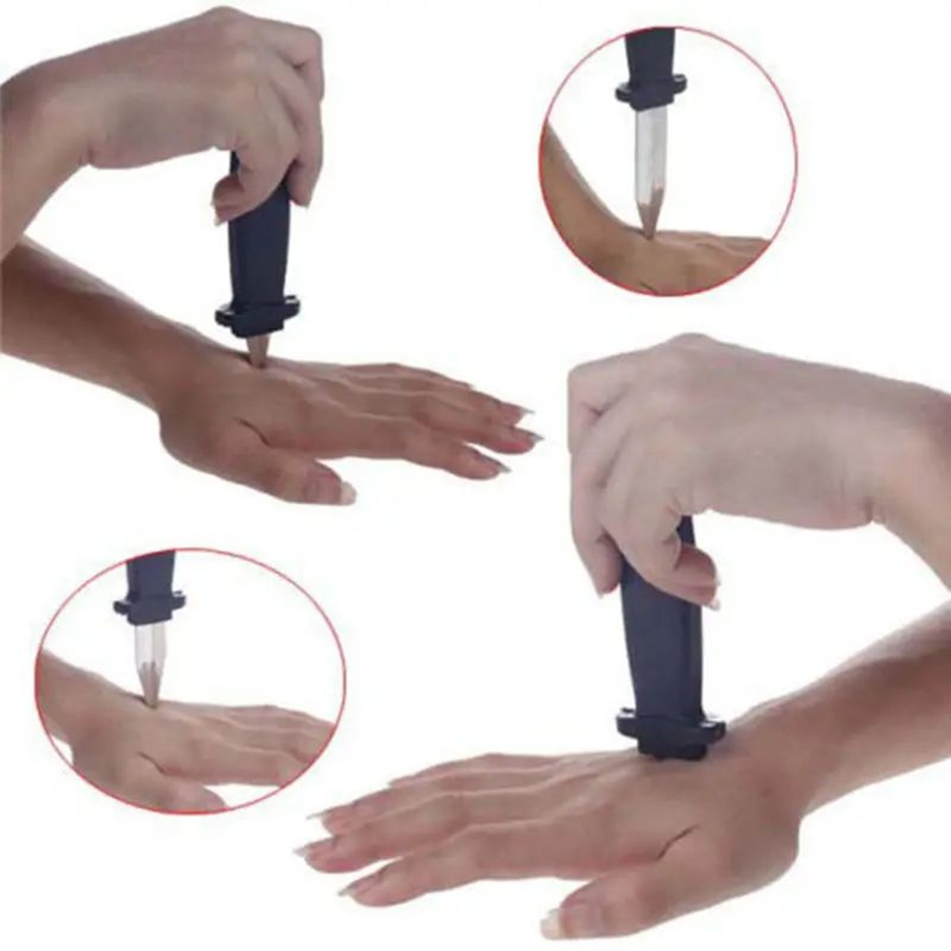 18 Cm Telescopic Fake Knife Toy  Retractable Stage Magic Prop Prank Toy  Halloween Party Favor 4
