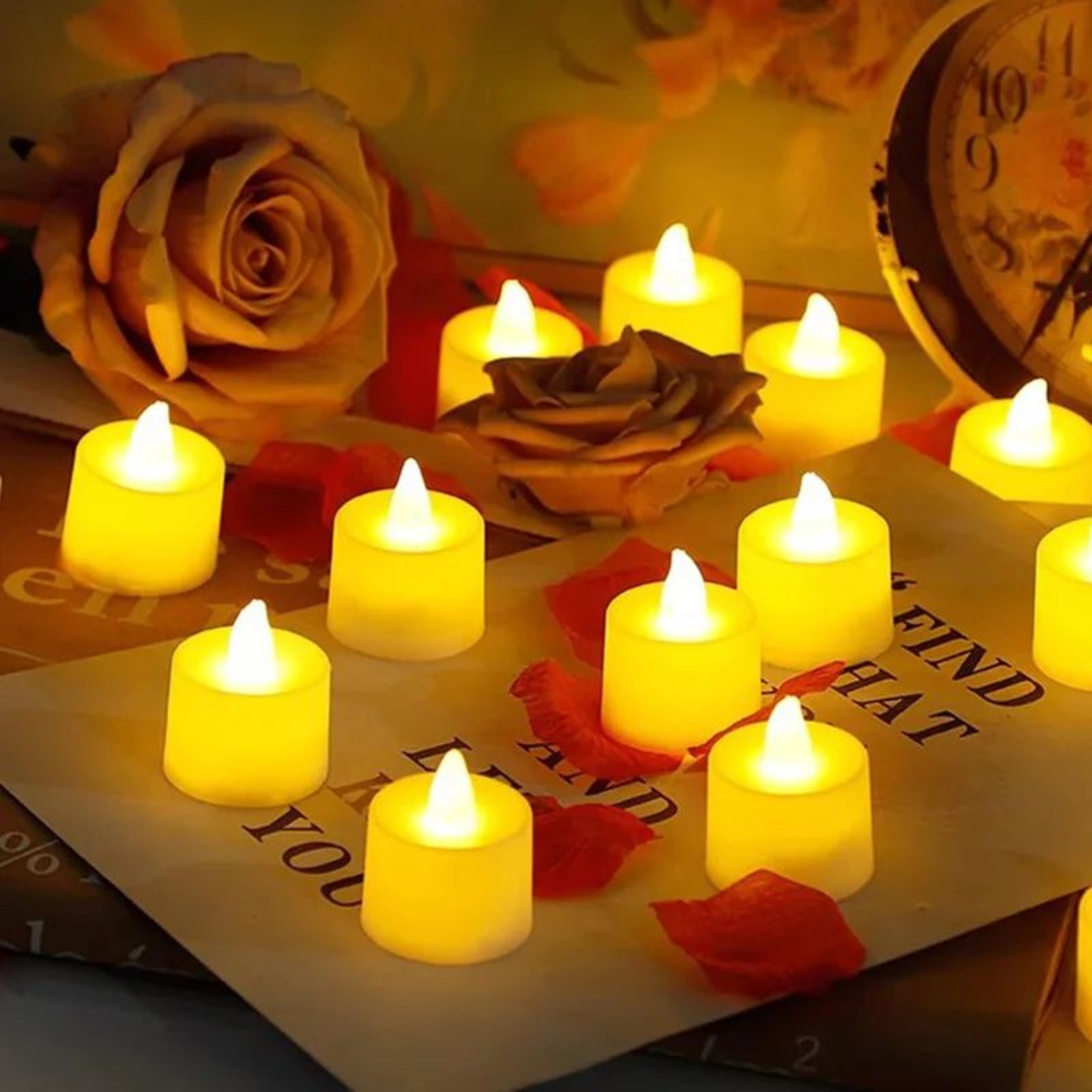 Flameless LED Tealight Candles  Battery Powered Warm White Lights For Wedding Party  Home Decor 1