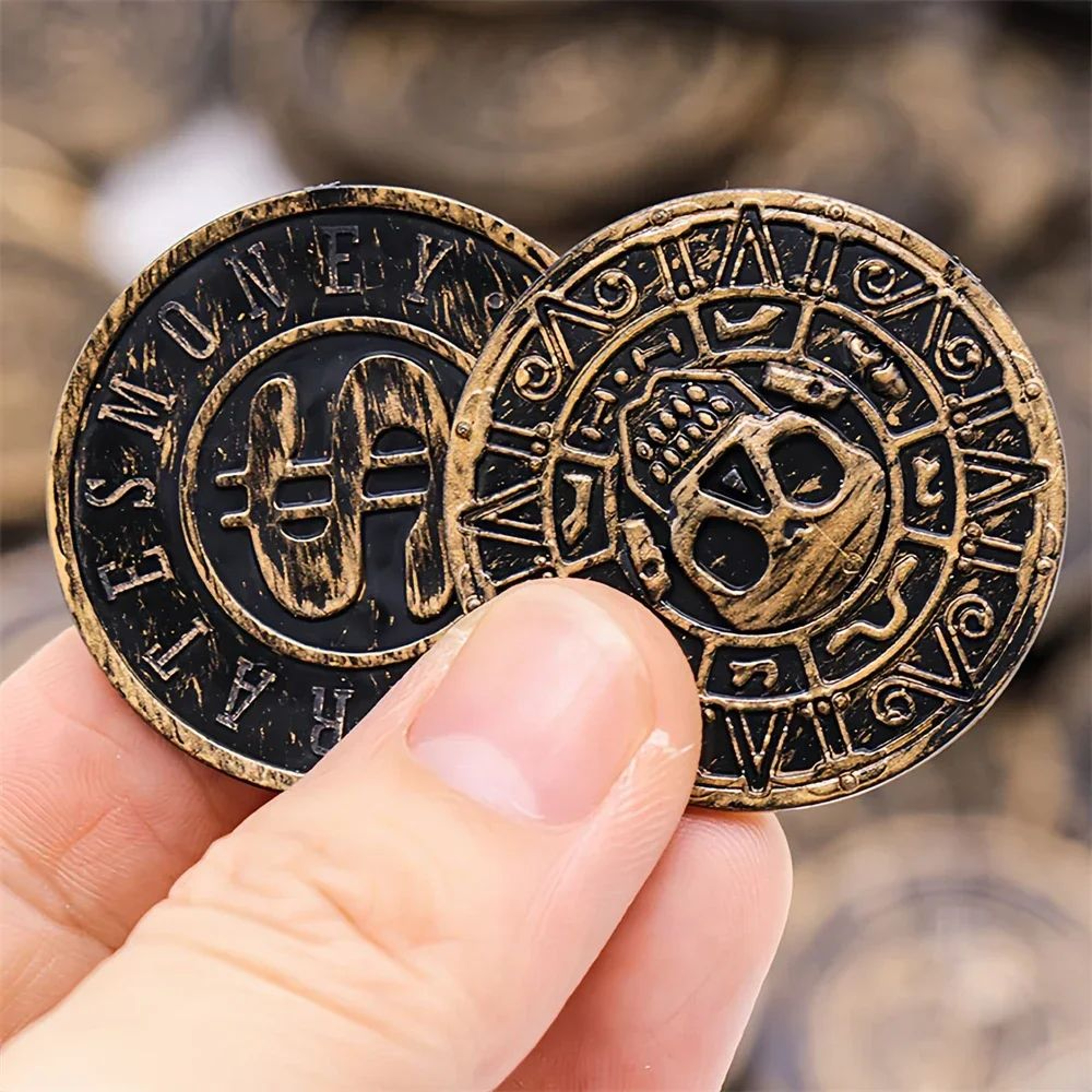 Retro Pirate Treasure Coins  Plastic Gold Silver  Bronze Fake Coins For Party Favors Games  Hallowe 2