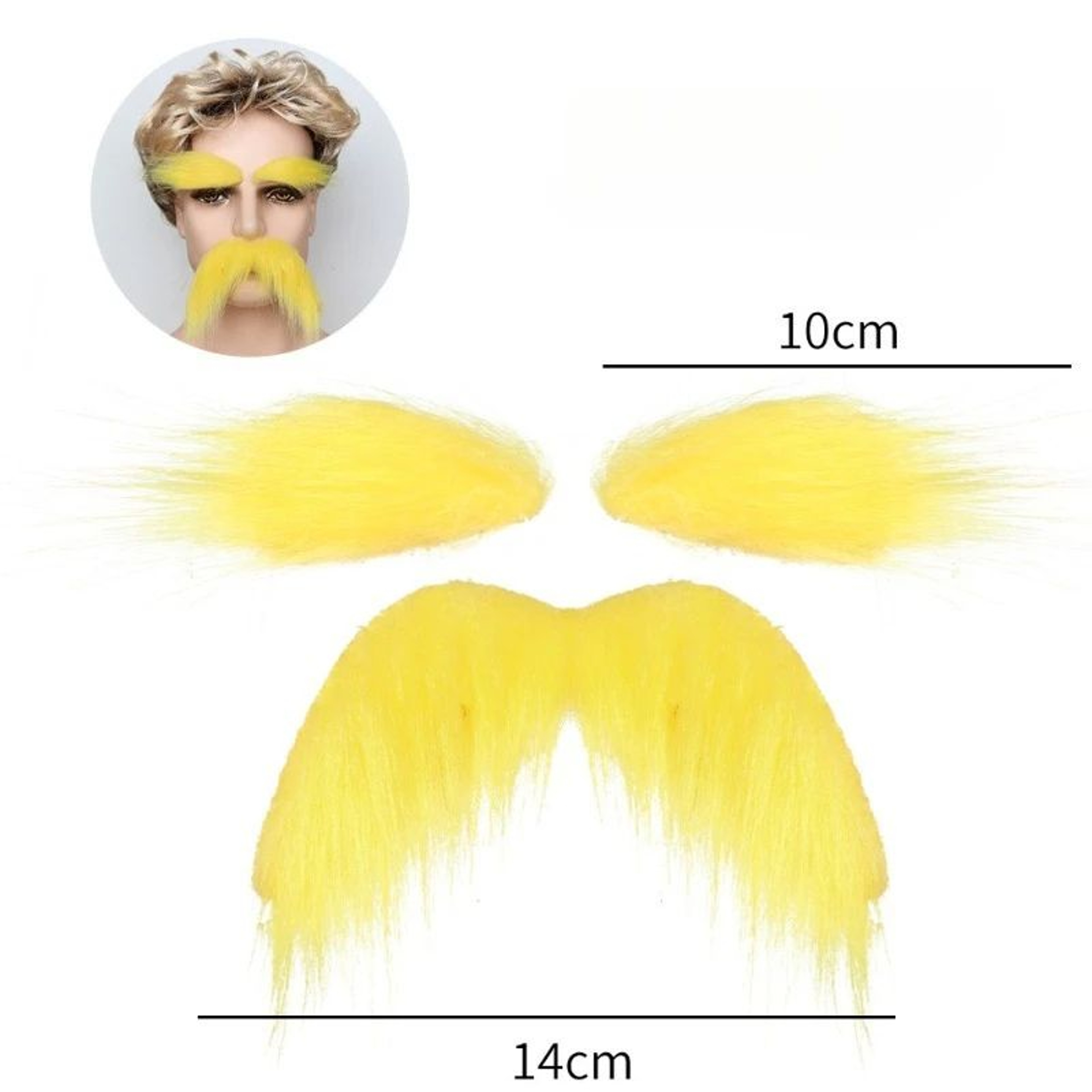 SelfAdhesive Fake Mustache  Eyebrow Set  Costume Beard Props For Halloween Santa  Cosplay 10