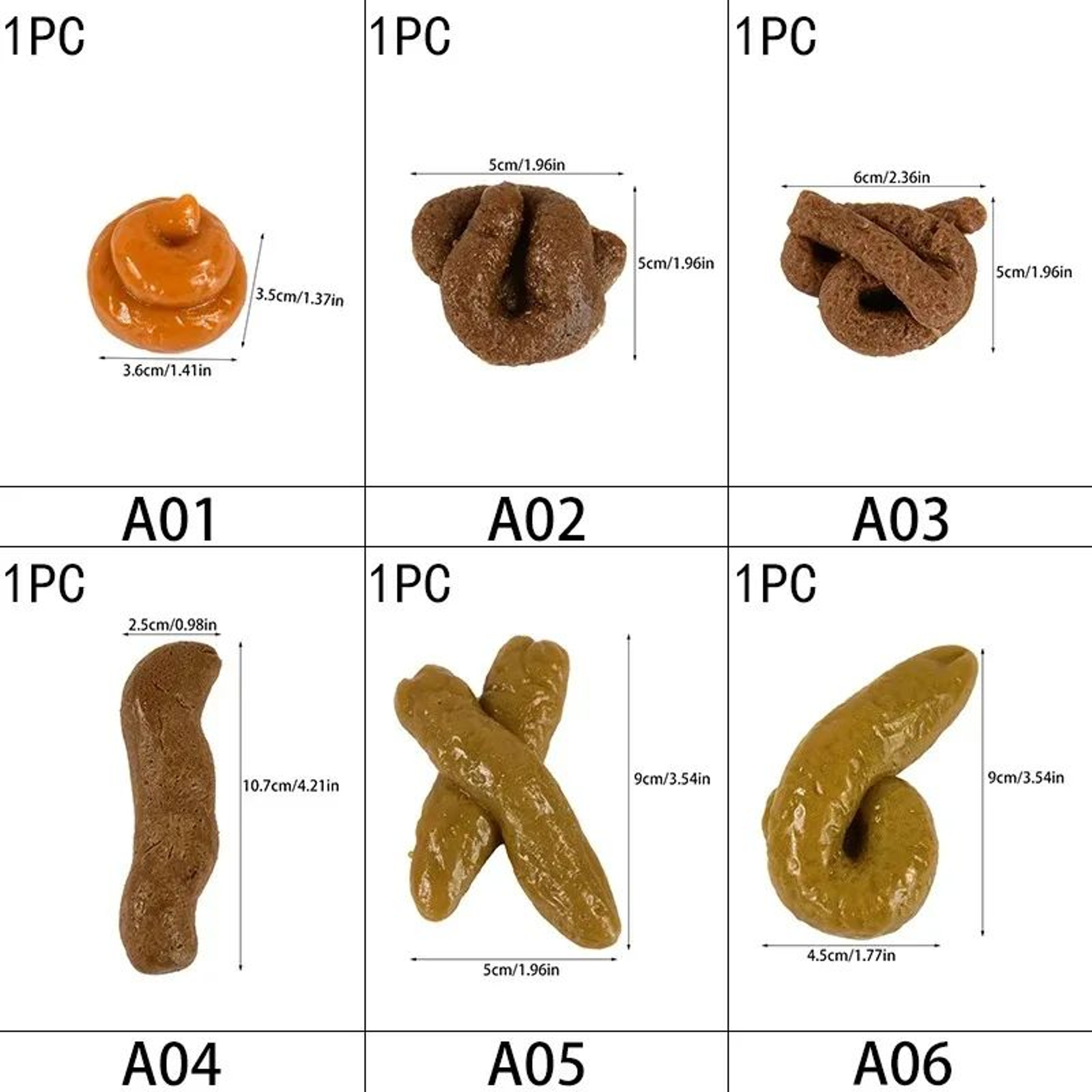 Realistic Fake Poop Squishy Toy  Soft Plastic Prank Prop For April Fools Halloween  Party Gags 5