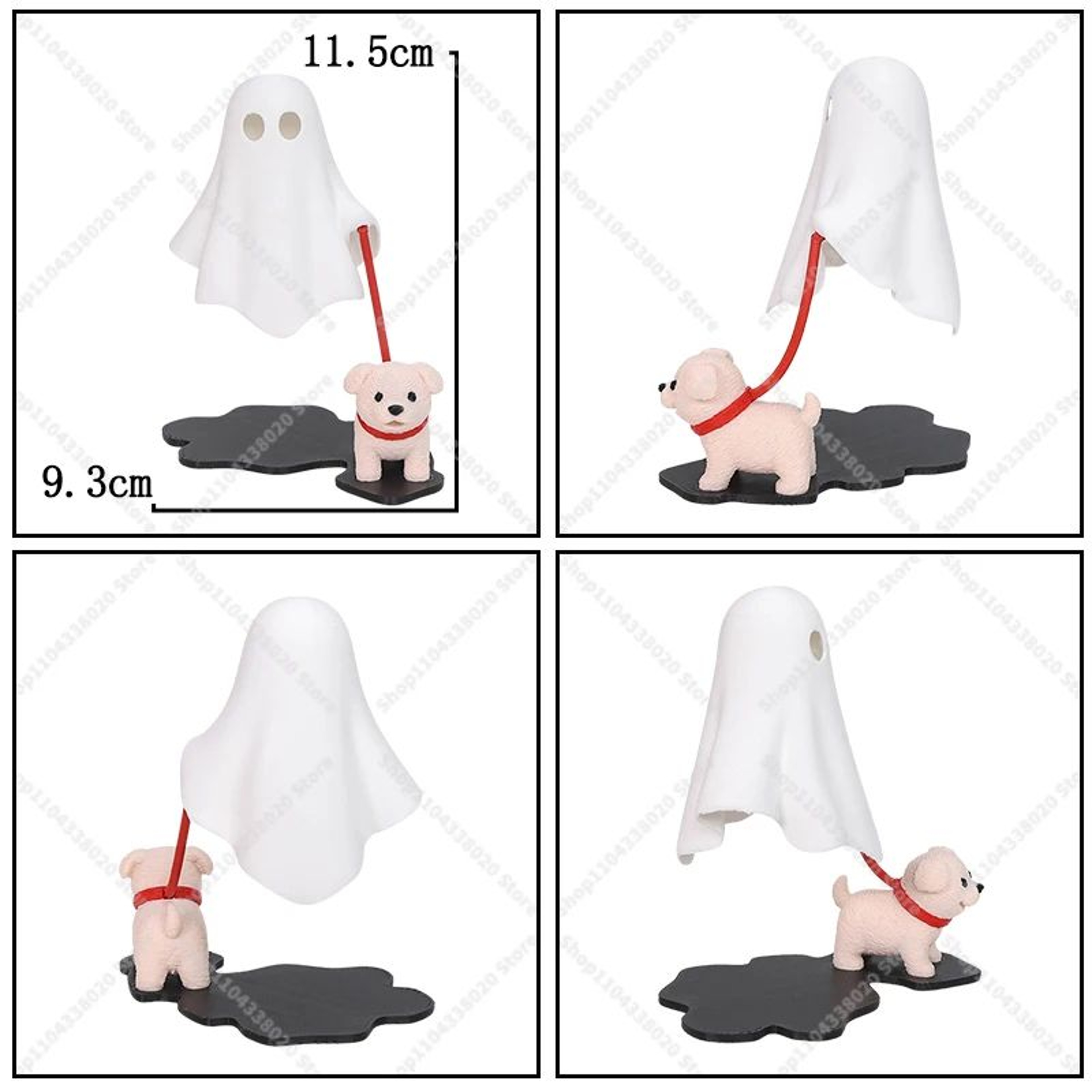 Cute Ghost LED Night Light With Dog Figure  Halloween Desk Lamp  Warm Bedroom Light 7