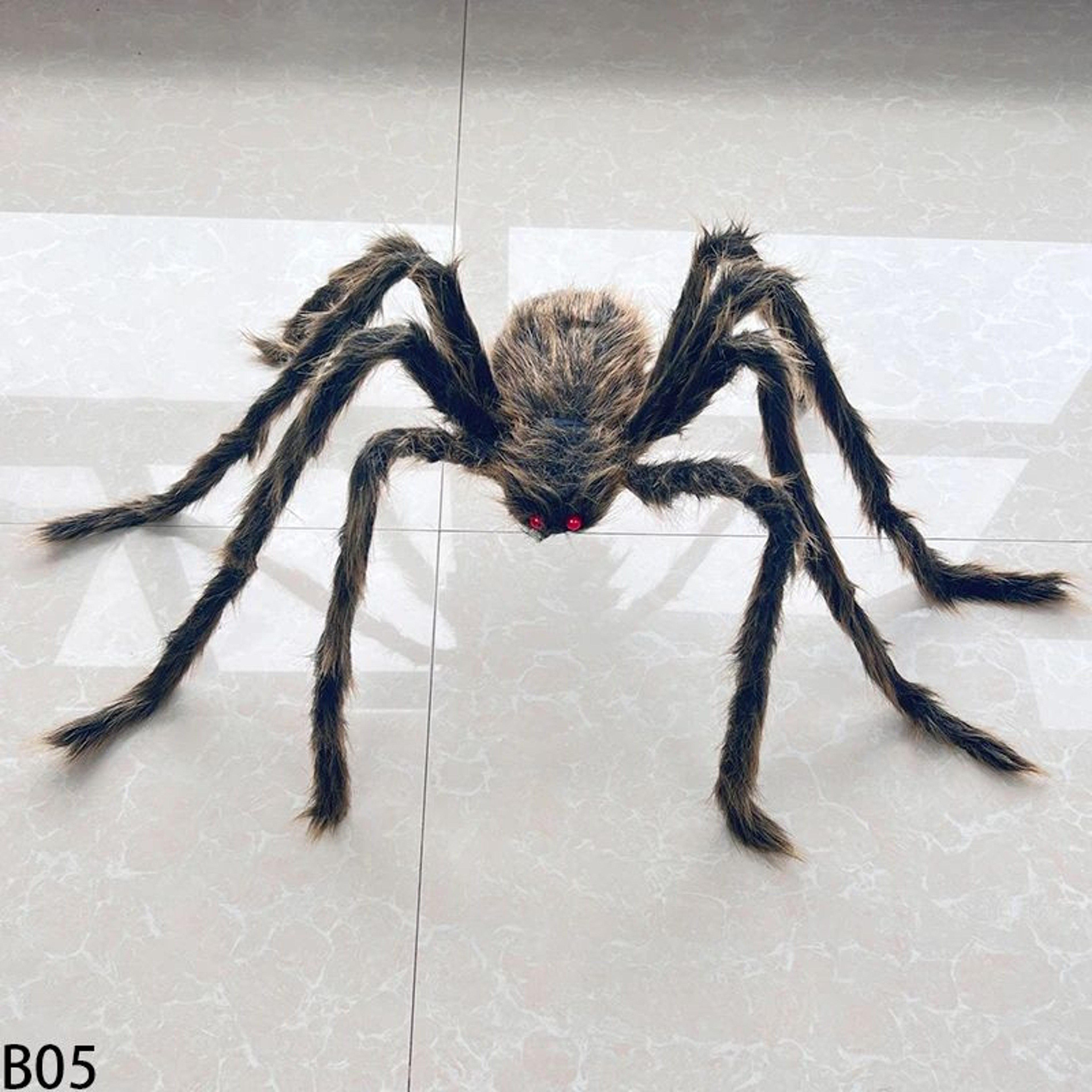 Halloween Giant Black Plush Spider Decoration  Scary Haunted House Home  Outdoor Party Prop 6