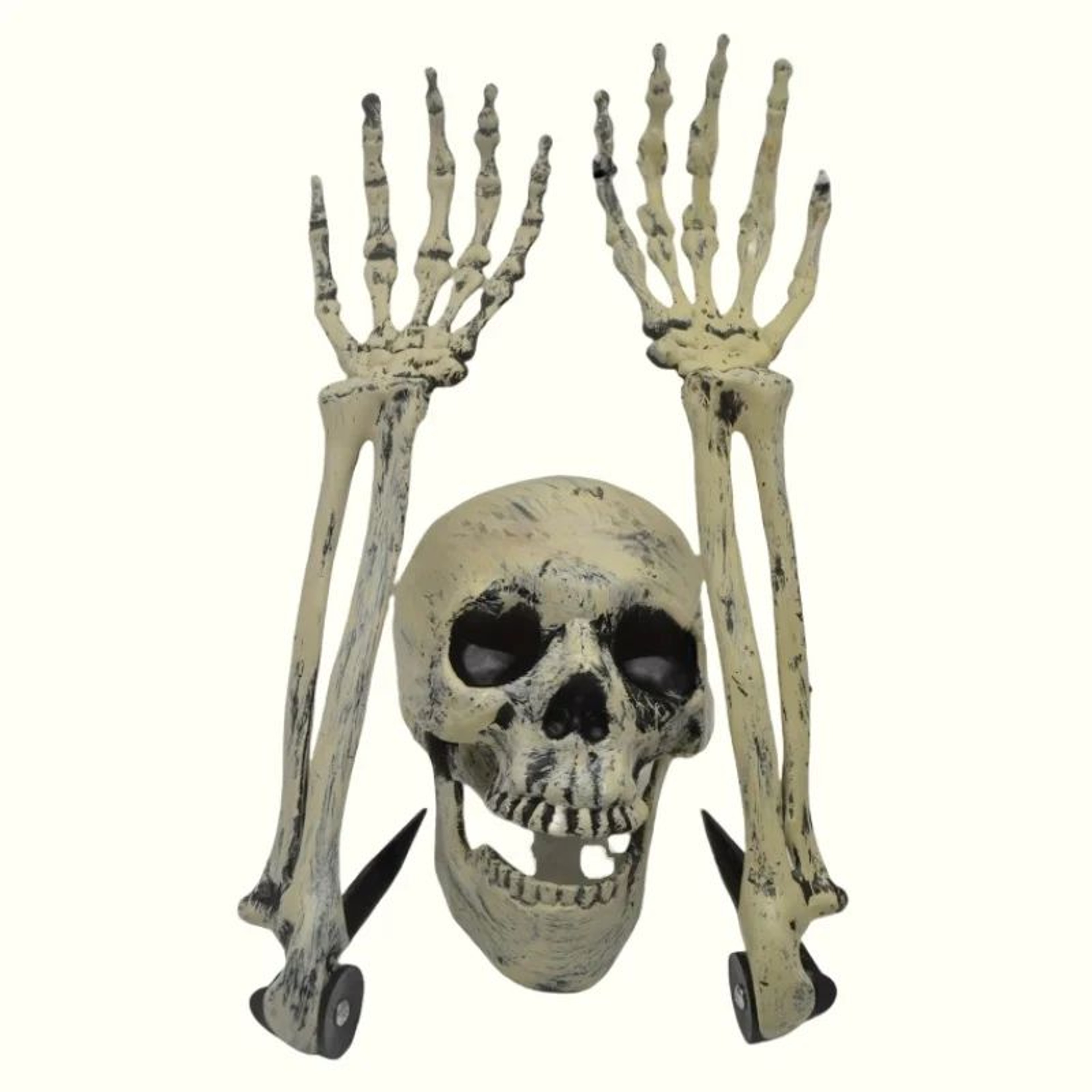 Skeleton Bone Garden Stakes With Skull  Hand  Halloween Yard Decorations Ground Insert 9