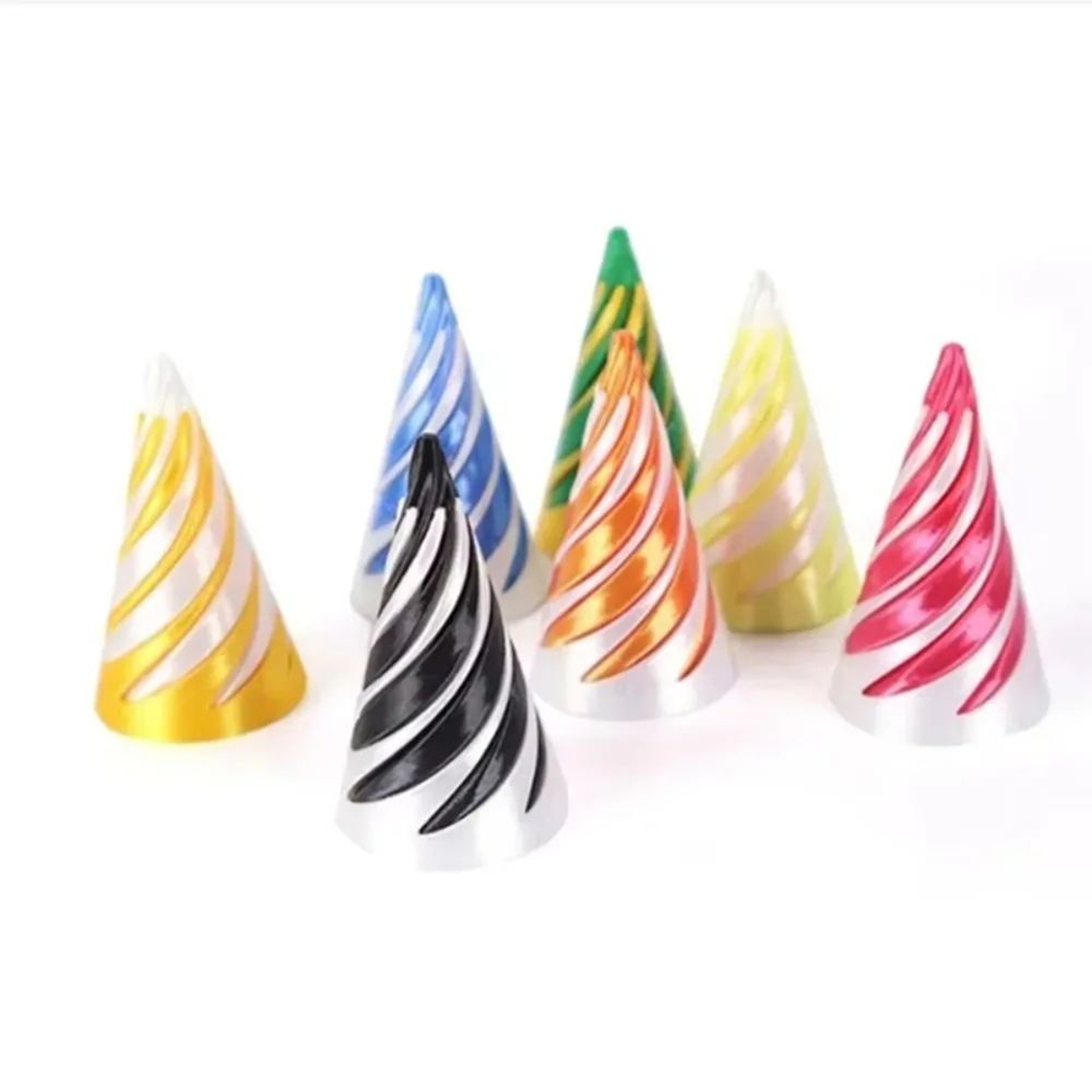 3D Printed Helix Spiral Cone Fidget Toy  Rotating Optical Illusion Desk Sculpture  Stress Relief De 2