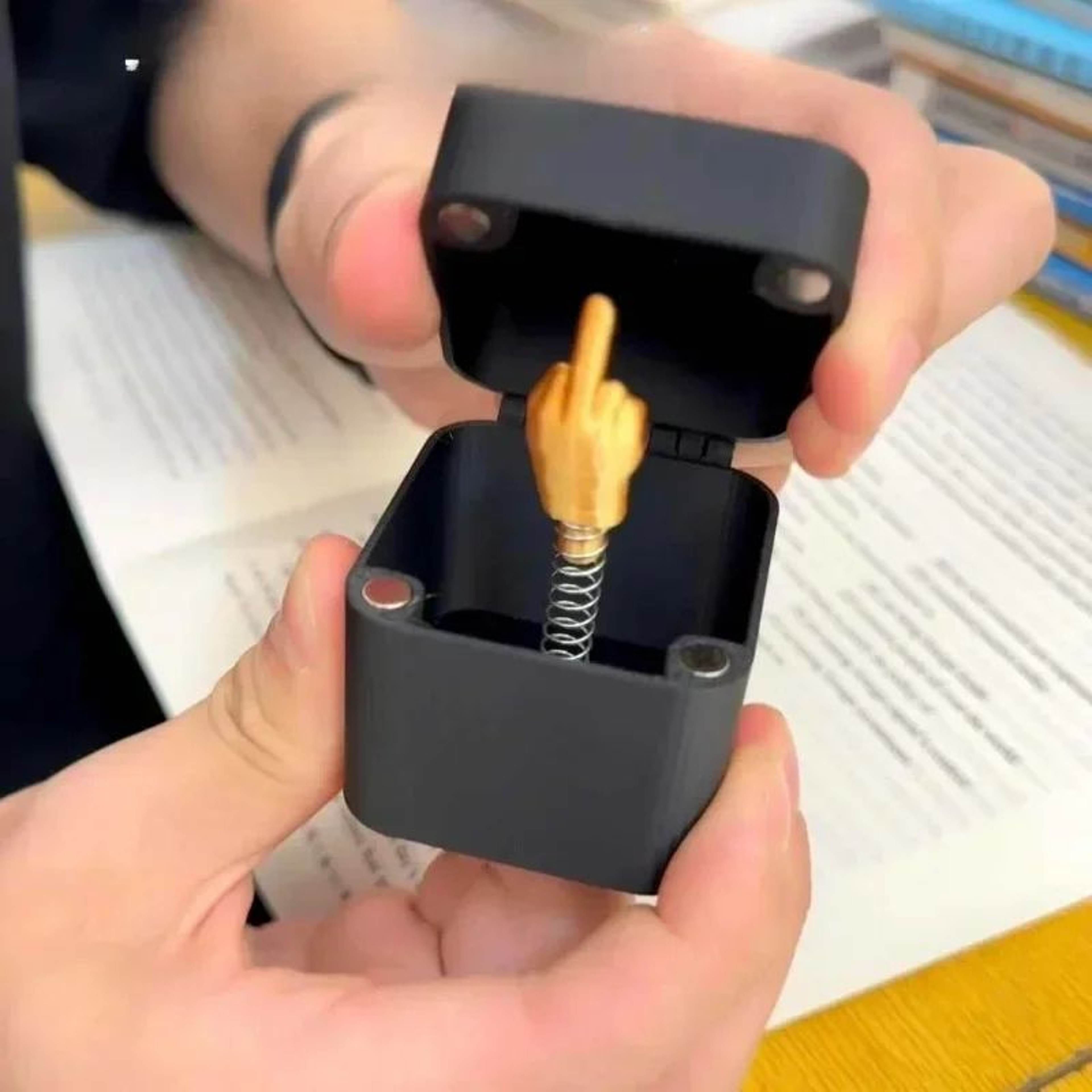 PopUp Middle Finger Prank Gift Box  Funny Novelty Desk Decor  Gag Gift 0