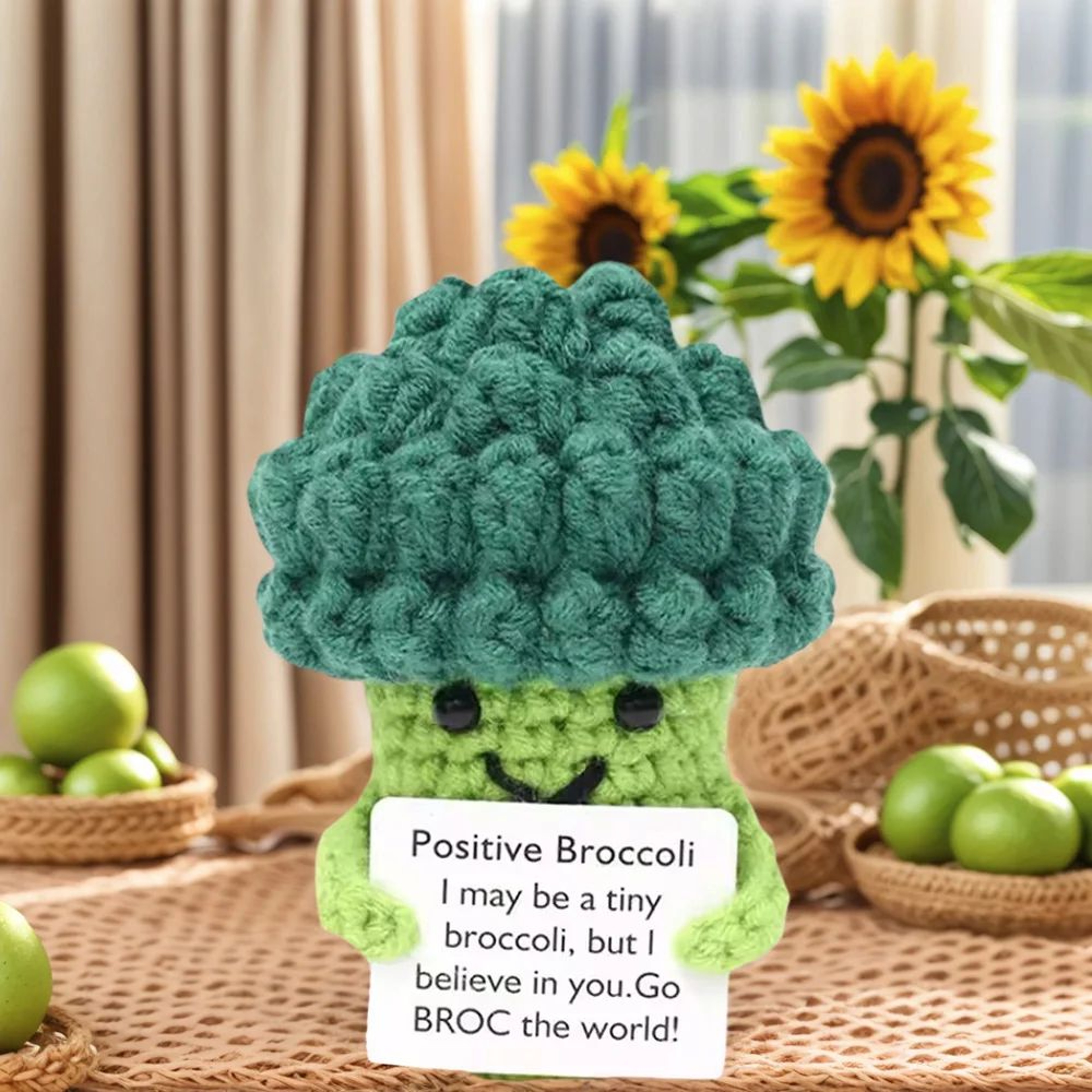 Positive Energy Pocket Hug Crochet Doll  Handmade Knitted Plush Emotional Support Gift With Card 3