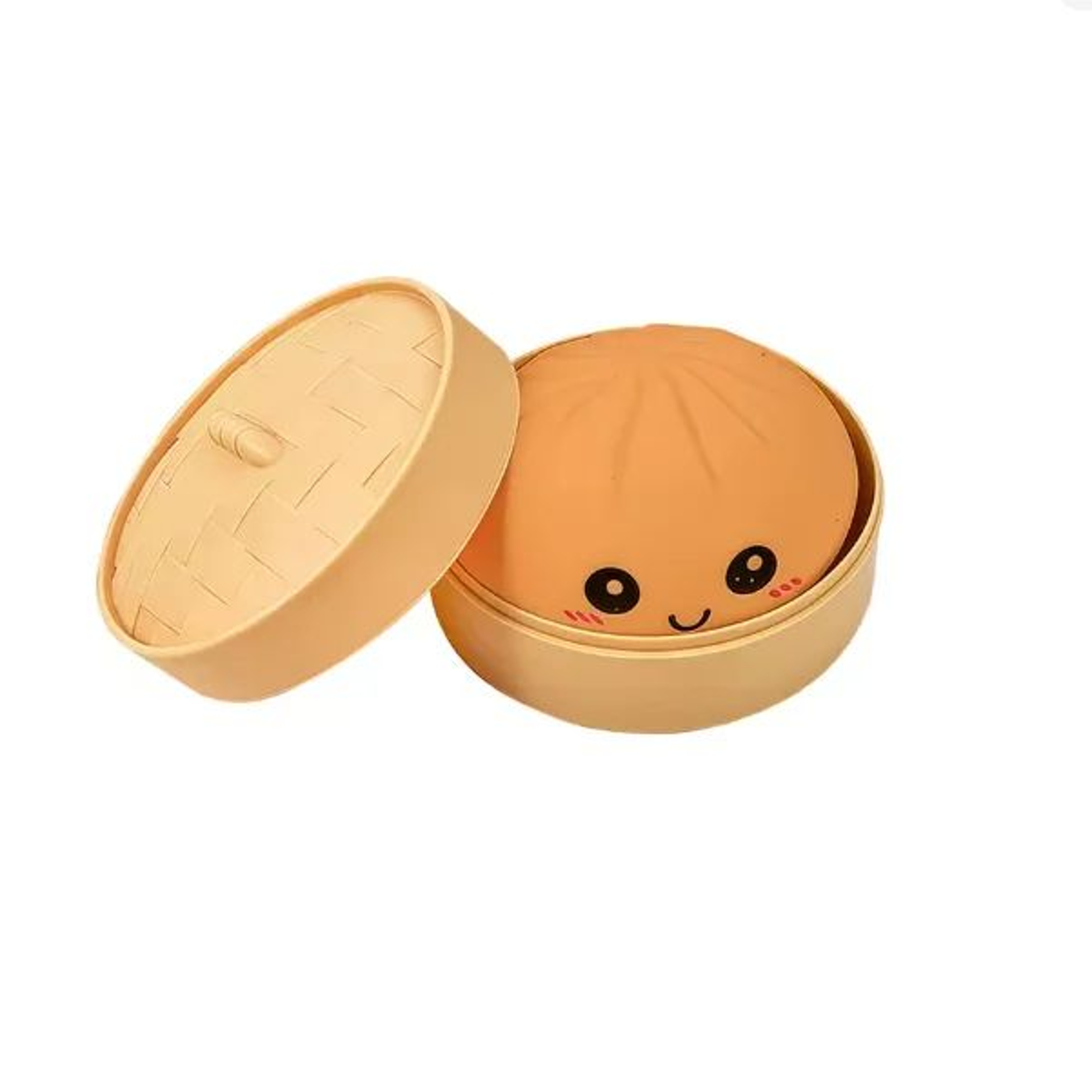 Glitter Dumpling Squishy Toy With Bamboo Steamer  Slow Rising Stress Relief Squeeze Toy  Sensory Fi 7