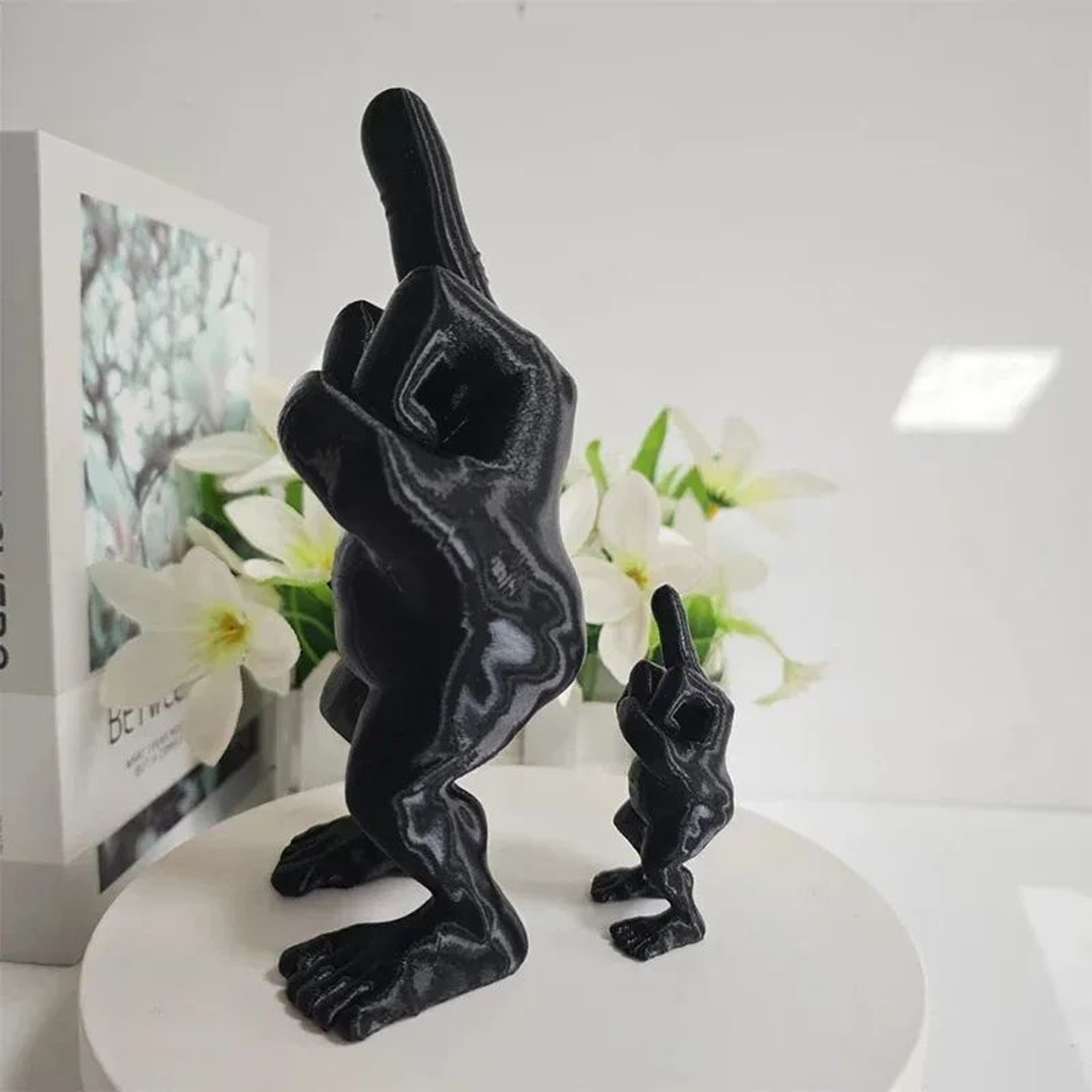 3D Printed Middle Finger Figure With Legs  Funny Office Desk Ornament Desktop Decor  Novelty Gift 2