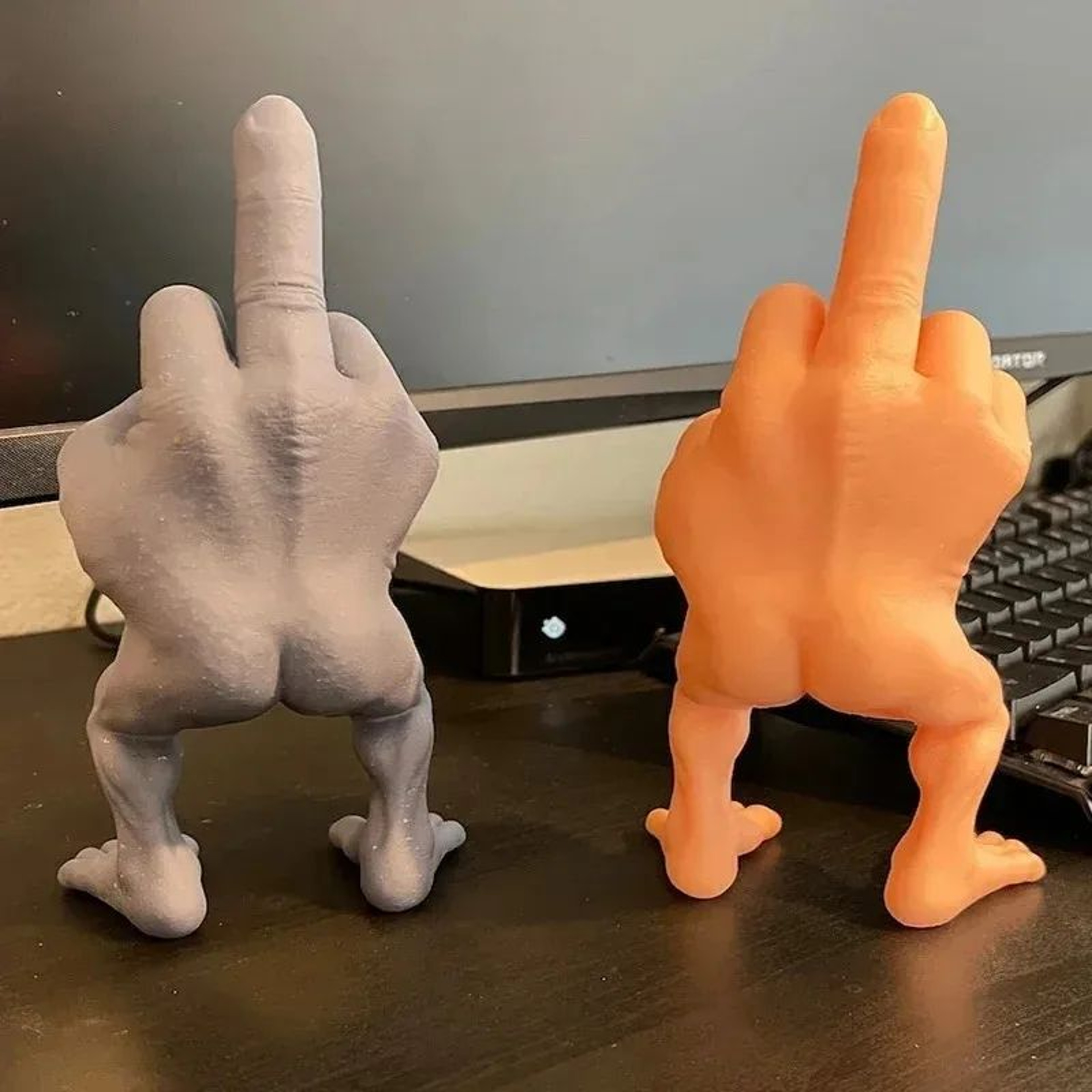 3D Printed Middle Finger Figure With Legs  Funny Office Desk Ornament Desktop Decor  Novelty Gift 1