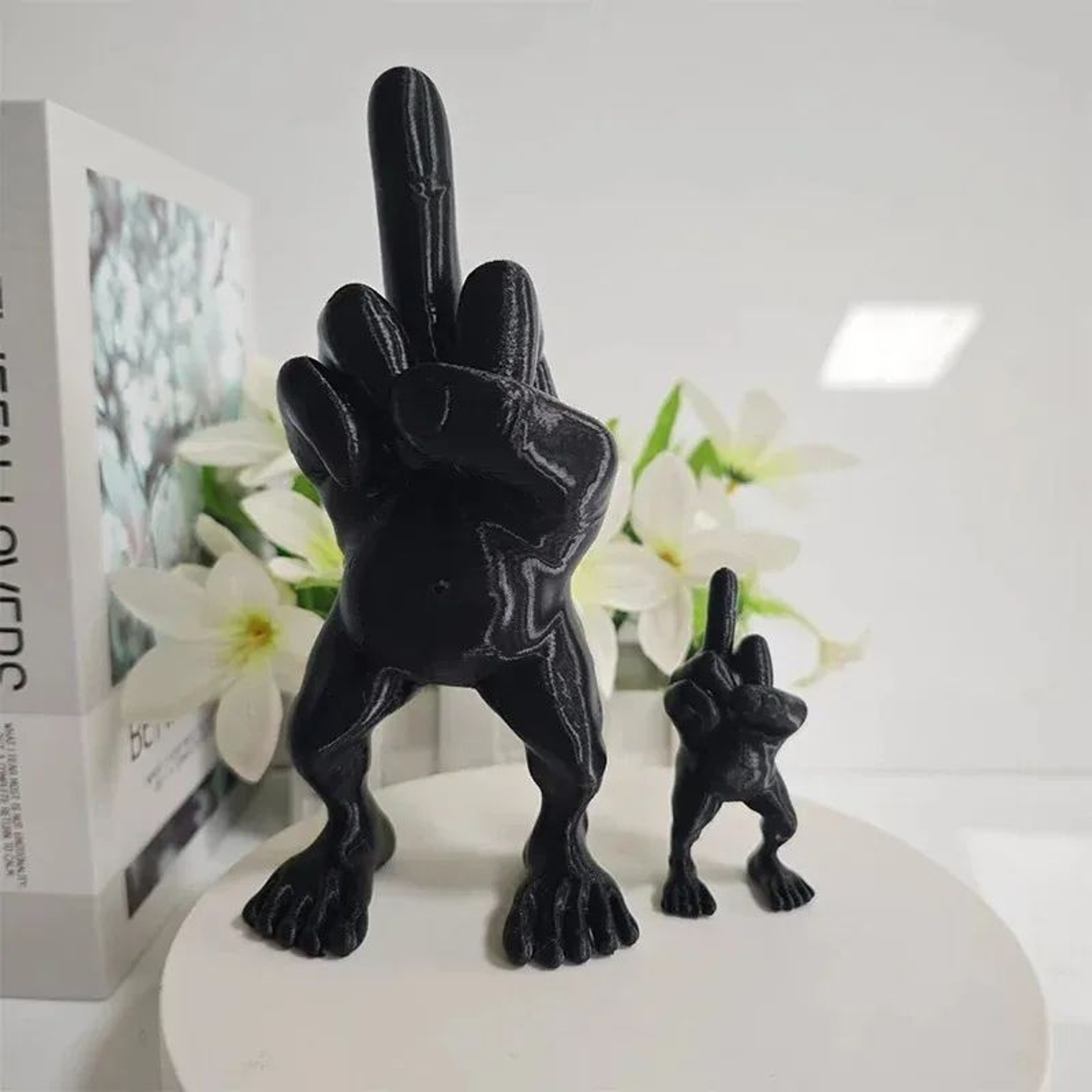 3D Printed Middle Finger Figure With Legs  Funny Office Desk Ornament Desktop Decor  Novelty Gift 5