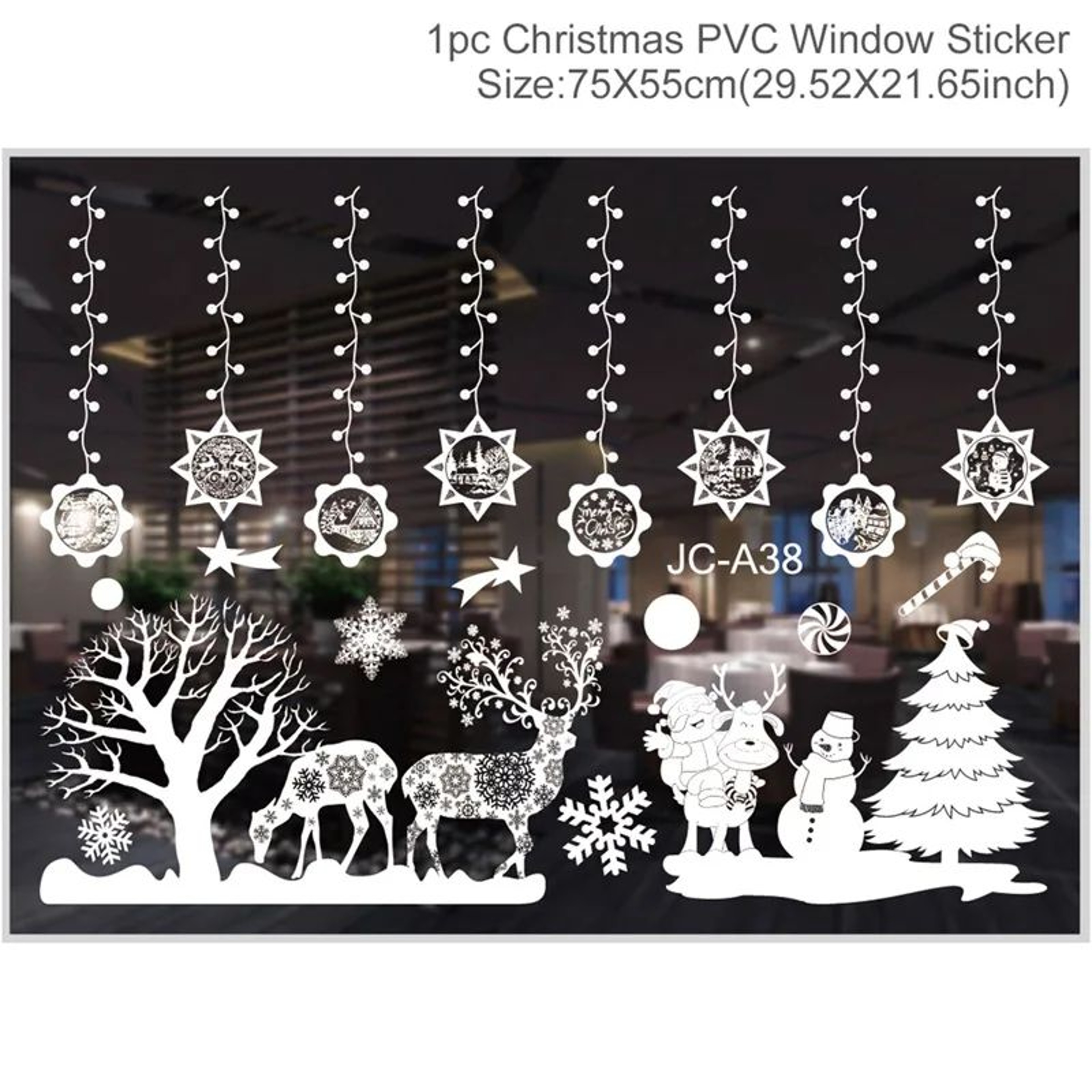 Christmas Window Stickers  Merry Christmas Wall Decals For Windows Kids Room  New Year Home Decorat 11