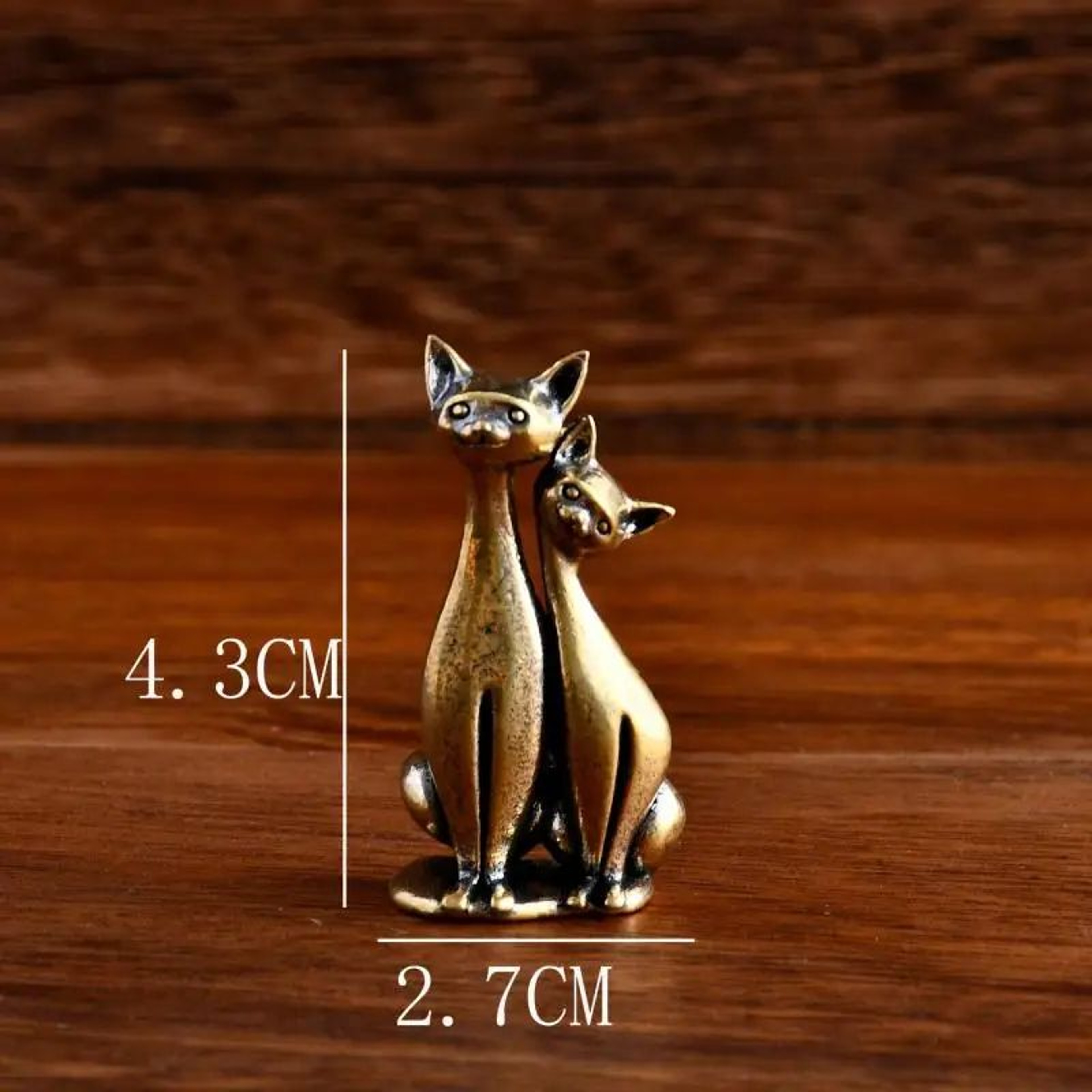 Intertwined Loving Cats Resin Sculpture  Vintage Couple Cat Statue For Home  Office Decor 4