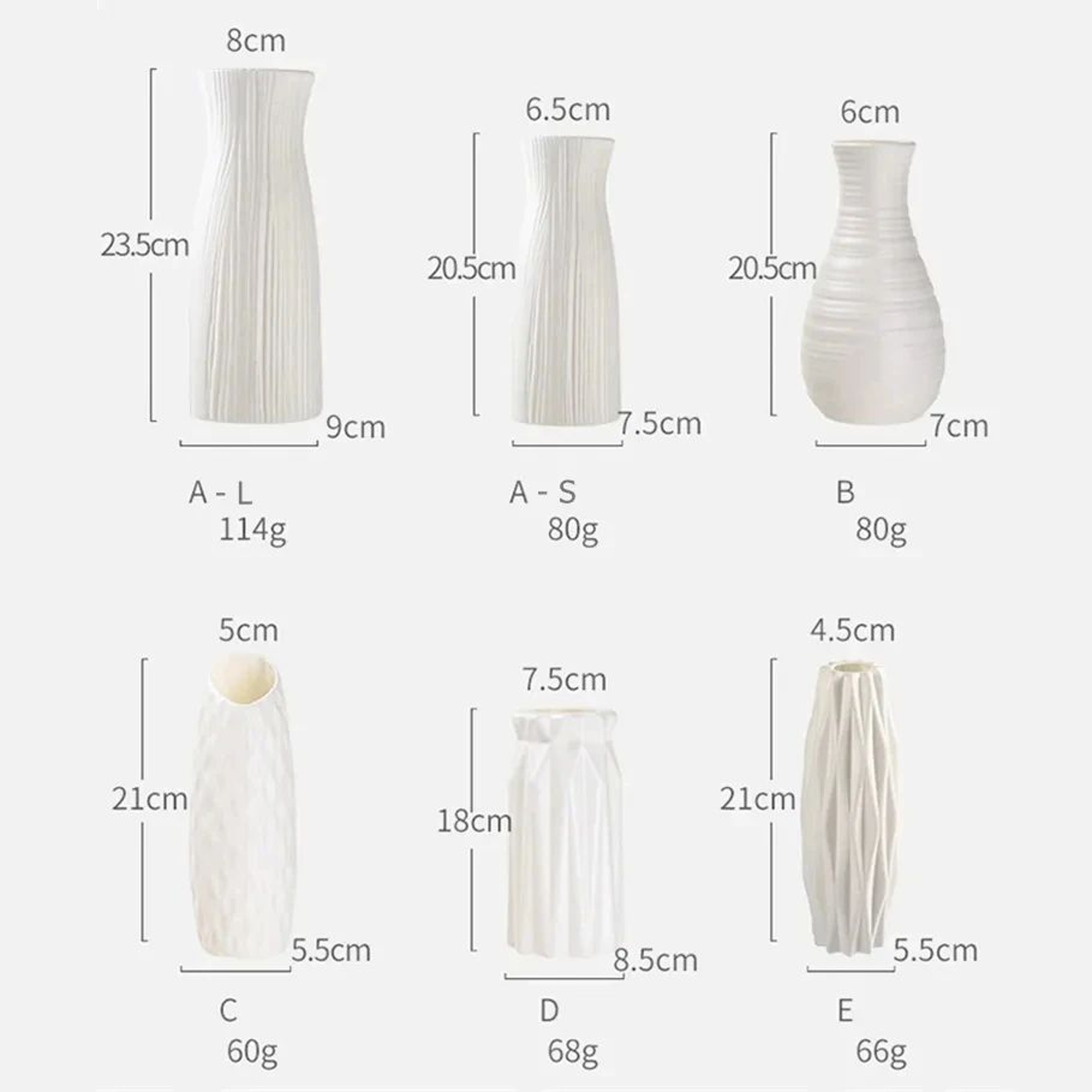 Nordic Plastic Flower Vase  Modern Small Decorative Flower Pot For Home Office  Living Room Decor 5