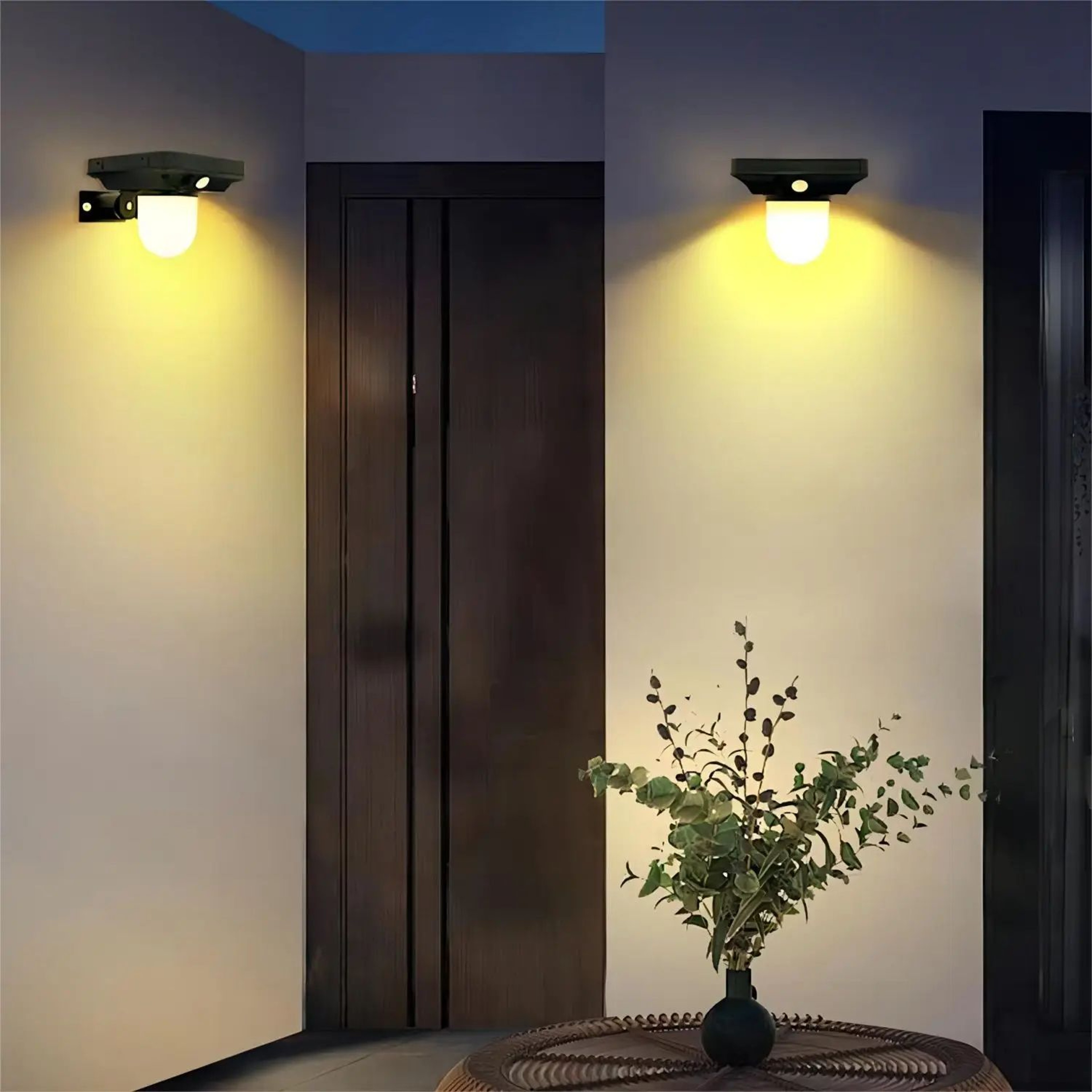 Solar Motion Sensor Landscape Spotlights  3 Lighting Modes Waterproof Garden Pathway  Wall Lights W 4