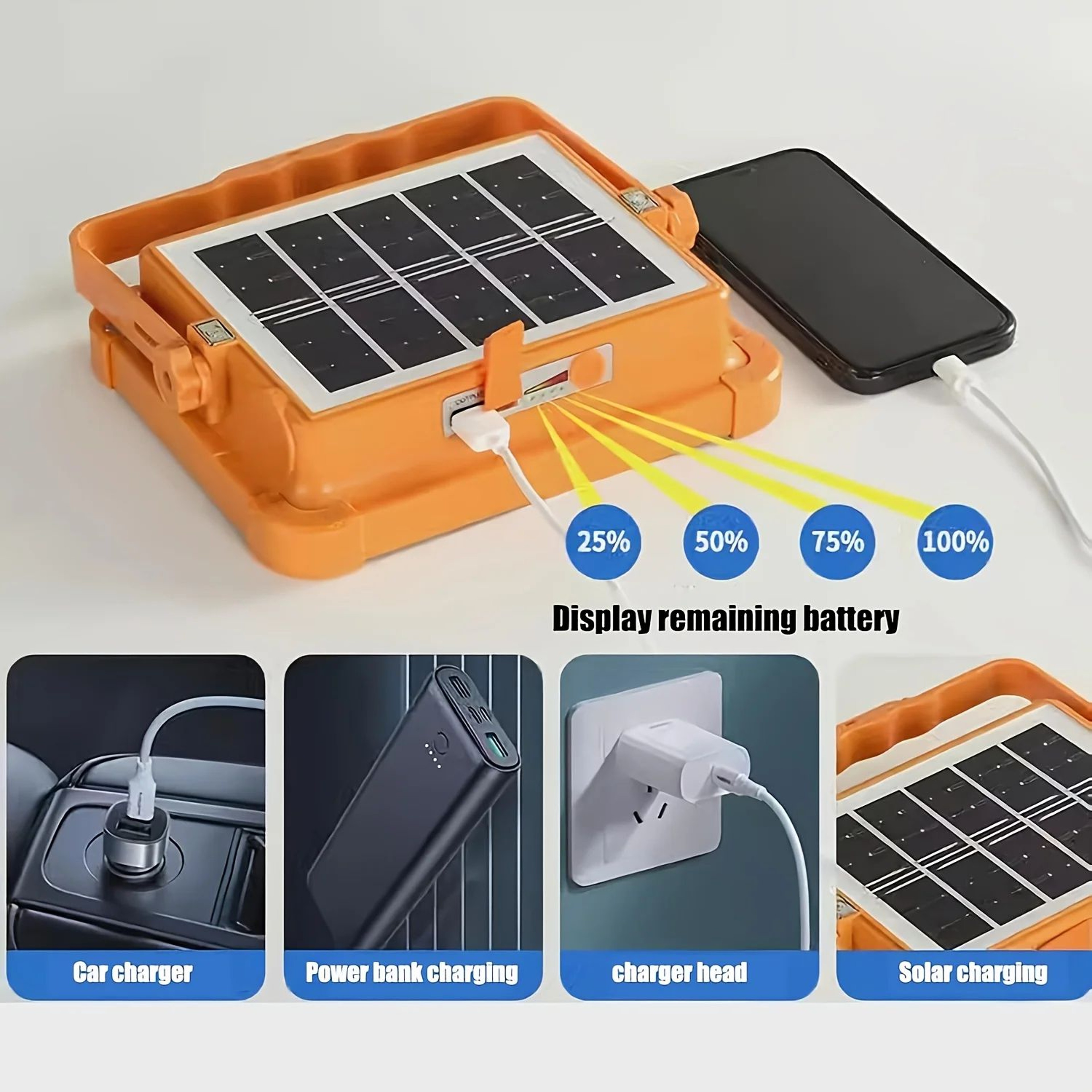 Solar LED Work Light  Waterproof Outdoor Hanging Light For Camping Garden Emergency  Street Use 1