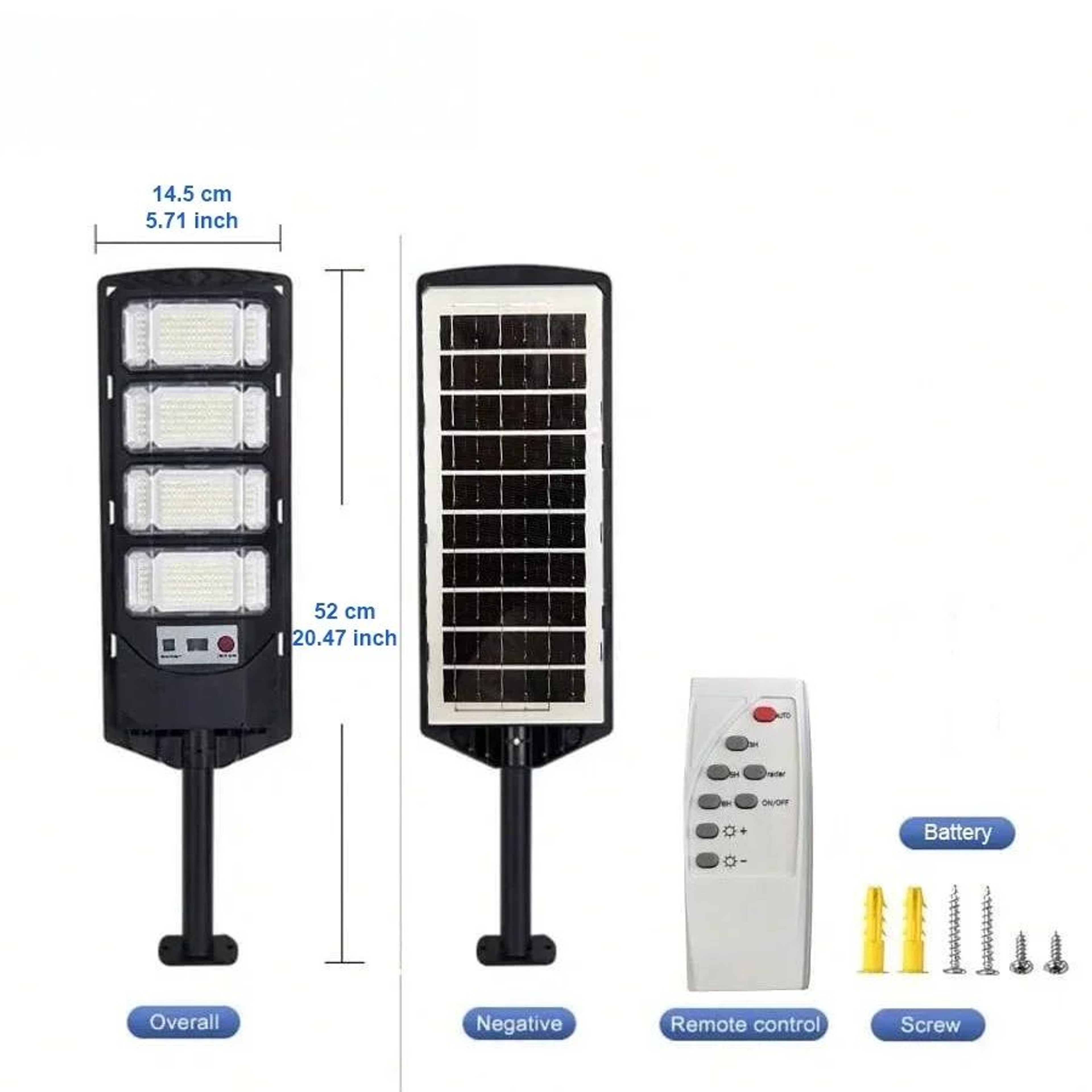 LED Solar Motion Sensor Wall Light  Waterproof Outdoor Garden Street  Security Lamp With Remote 7