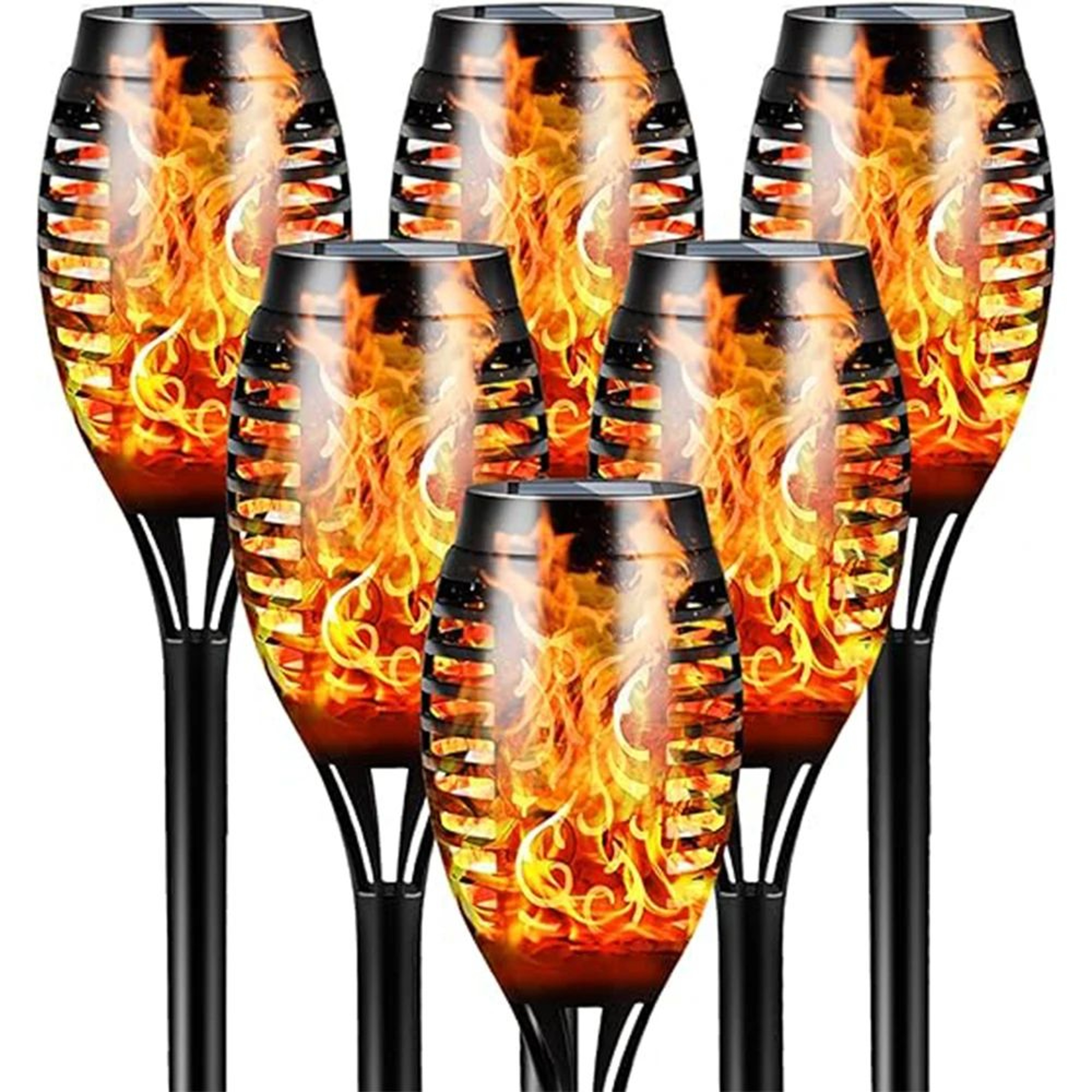 12 LED Solar Flame Torch Light  Waterproof Flickering Garden Pathway Landscape Lamp 9