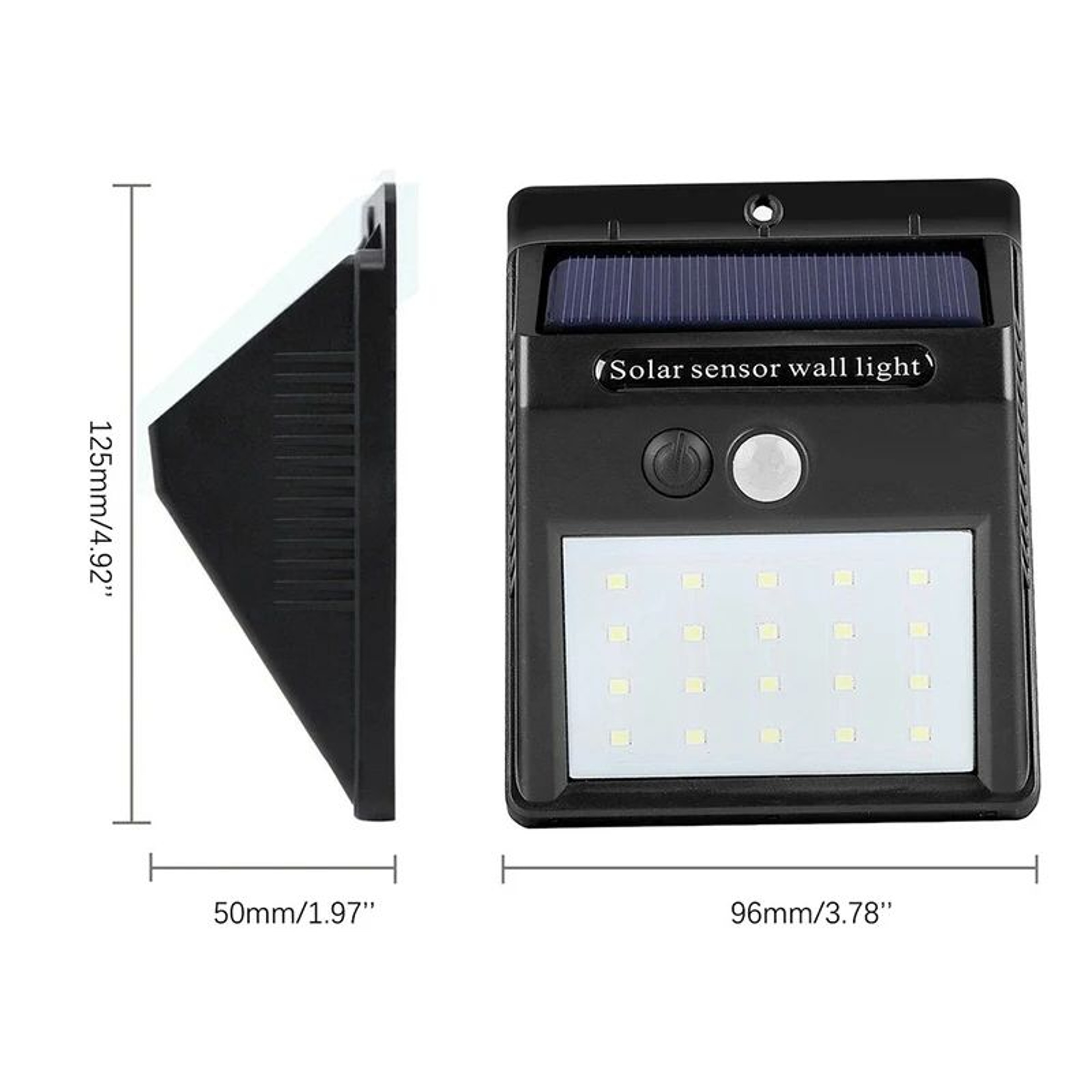 LED Solar Motion Sensor Wall Light  Waterproof Outdoor Security Lamp For Garden Fence  Patio 2