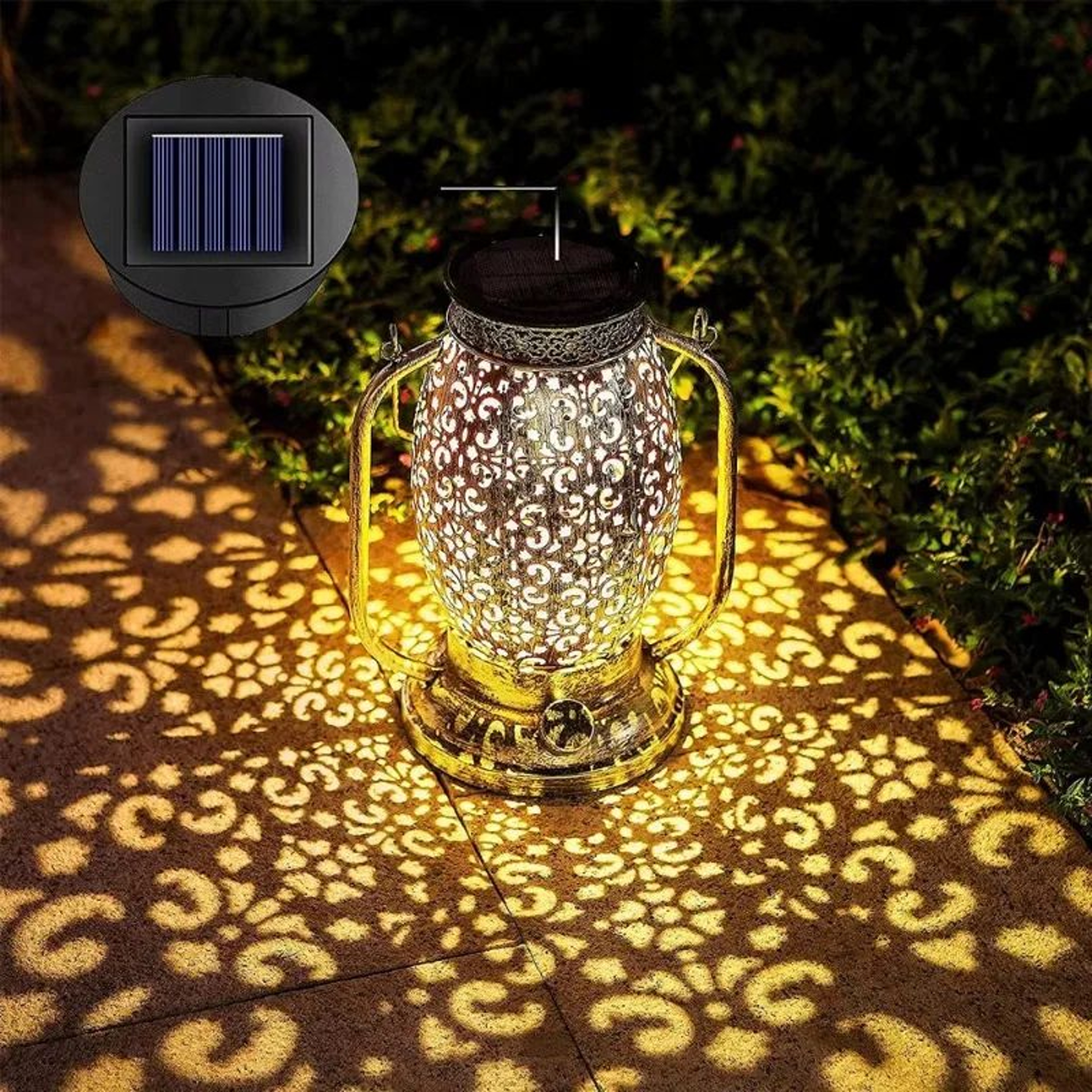 Solar Lantern Replacement Lid With LED Light  Solar Panel Top For Outdoor Hanging Lanterns  DIY Gar 2