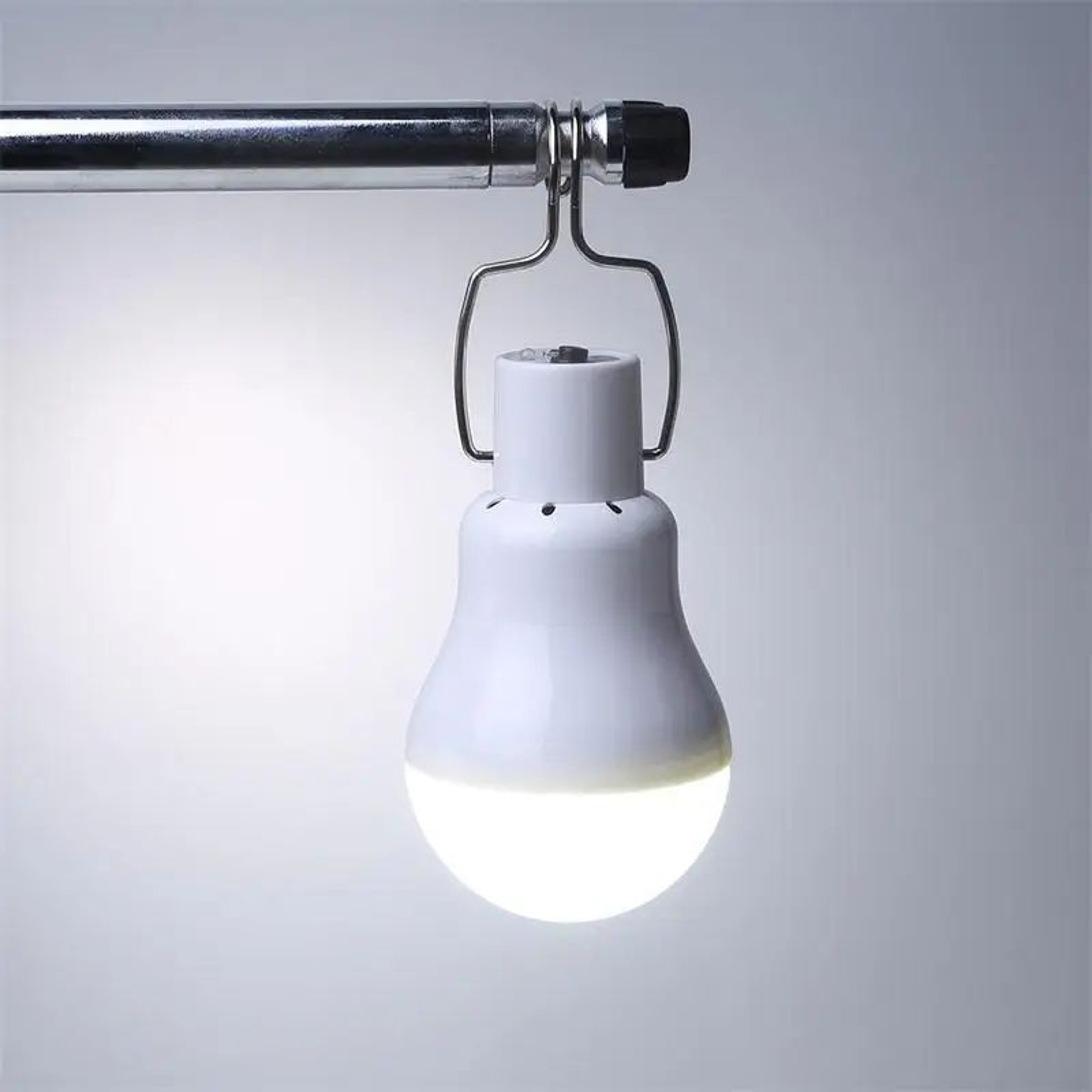 LED Solar Bulb With Hook  Rechargeable Waterproof Camping Light For Garden Patio  Emergency Use 2