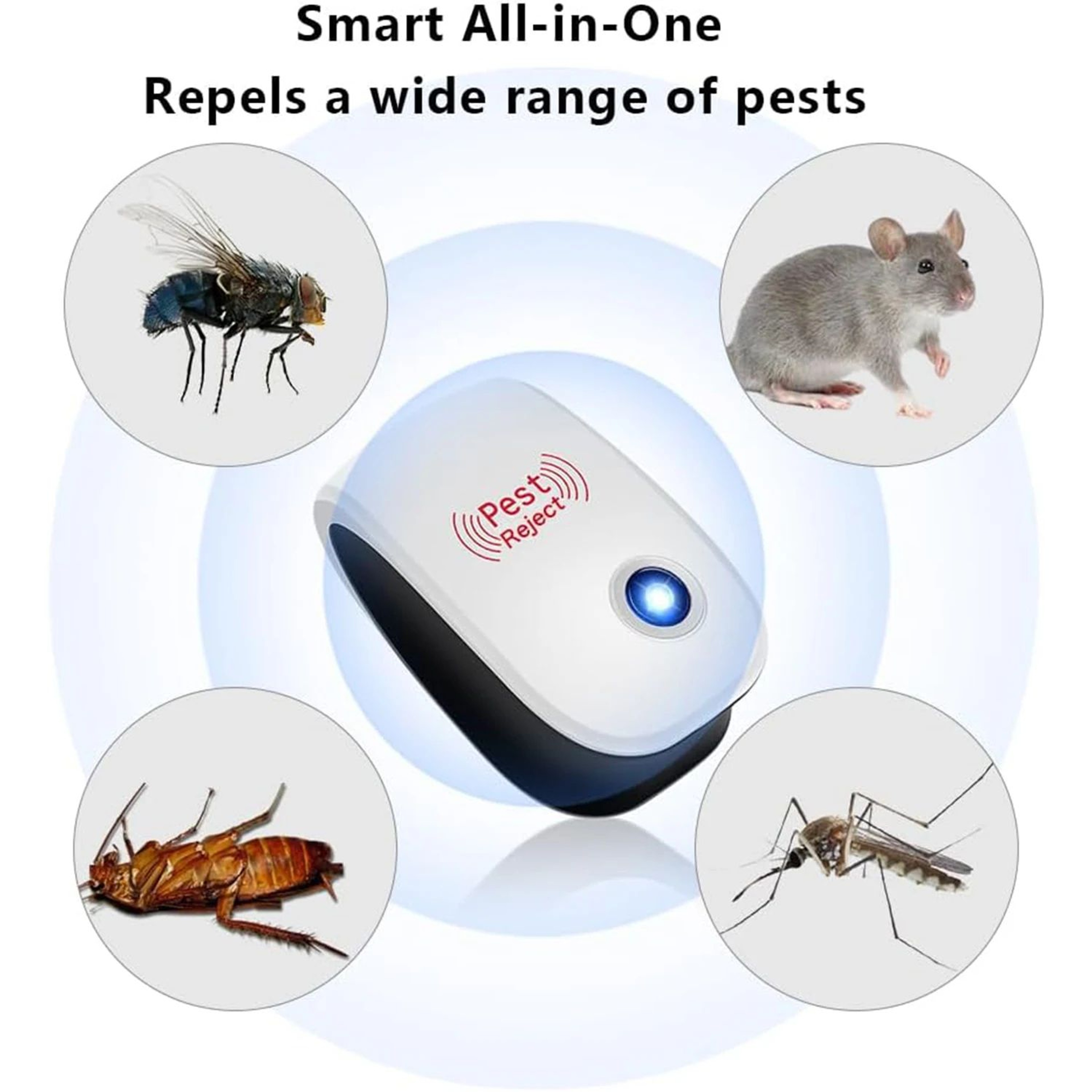 Ultrasonic Electronic Pest Repeller  Indoor PlugIn Insect Mouse  Cockroach Control Device 2