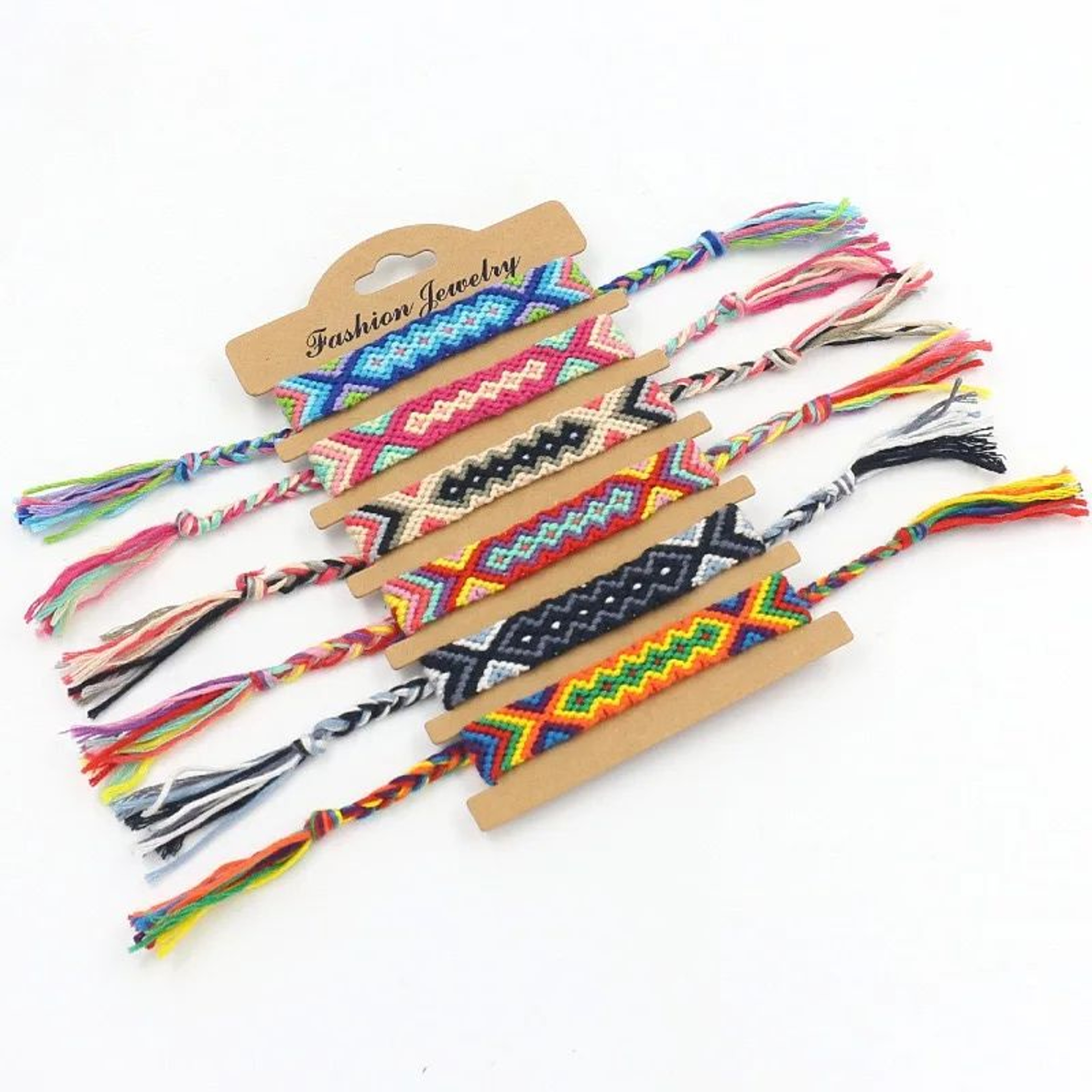 Bohemian Handmade Rainbow Braided Cotton Bracelet  Adjustable Friendship Wristband For Women Lucky  3
