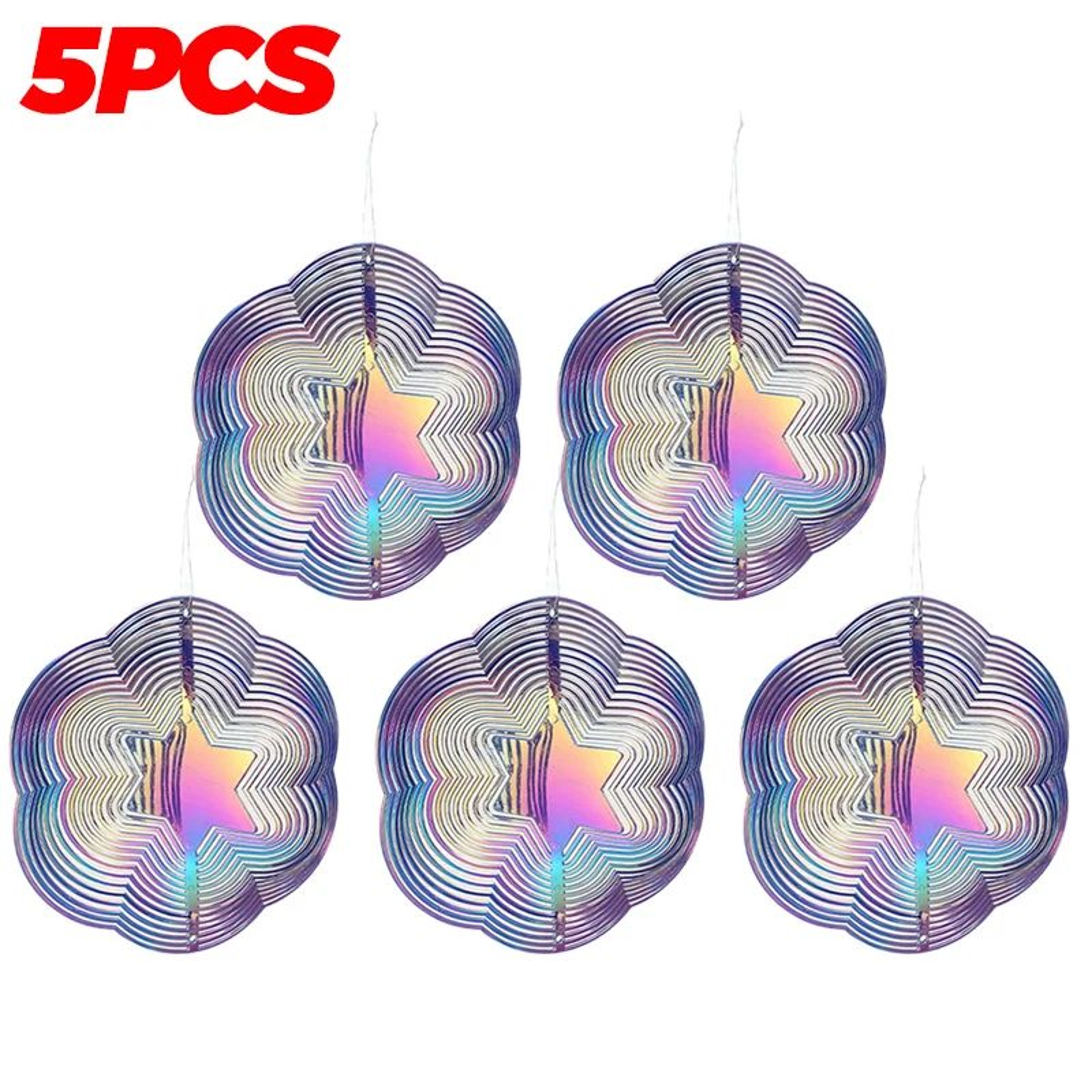 3D Reflective Bird Deterrent Wind Spinner  Rotating Bird Repeller For Gardens Farms Vineyards  Orch 8