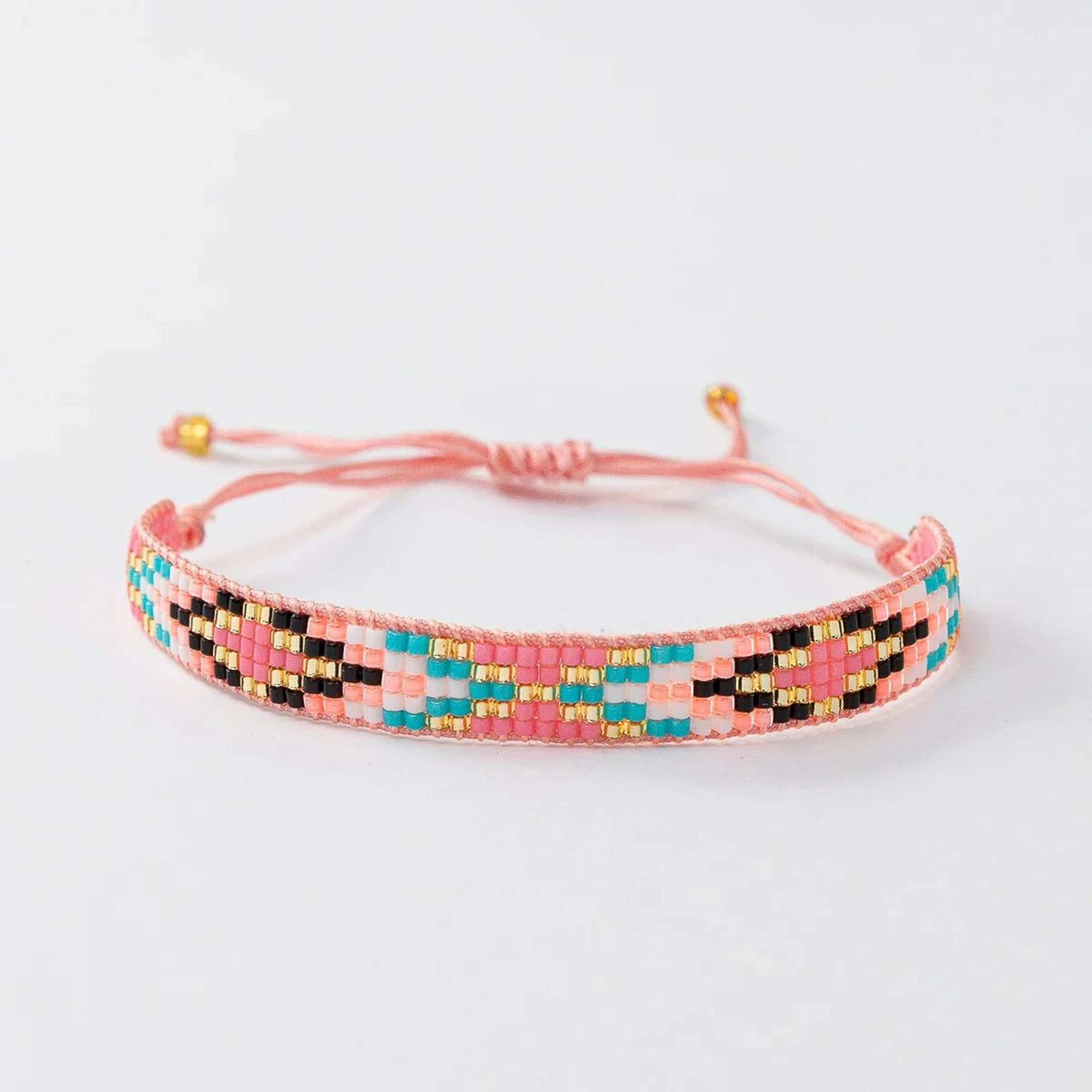 ALIYA Miyuki Seed Bead Bracelet  Adjustable Handmade Rope Chain Charm Bracelet For Women  Girls 8