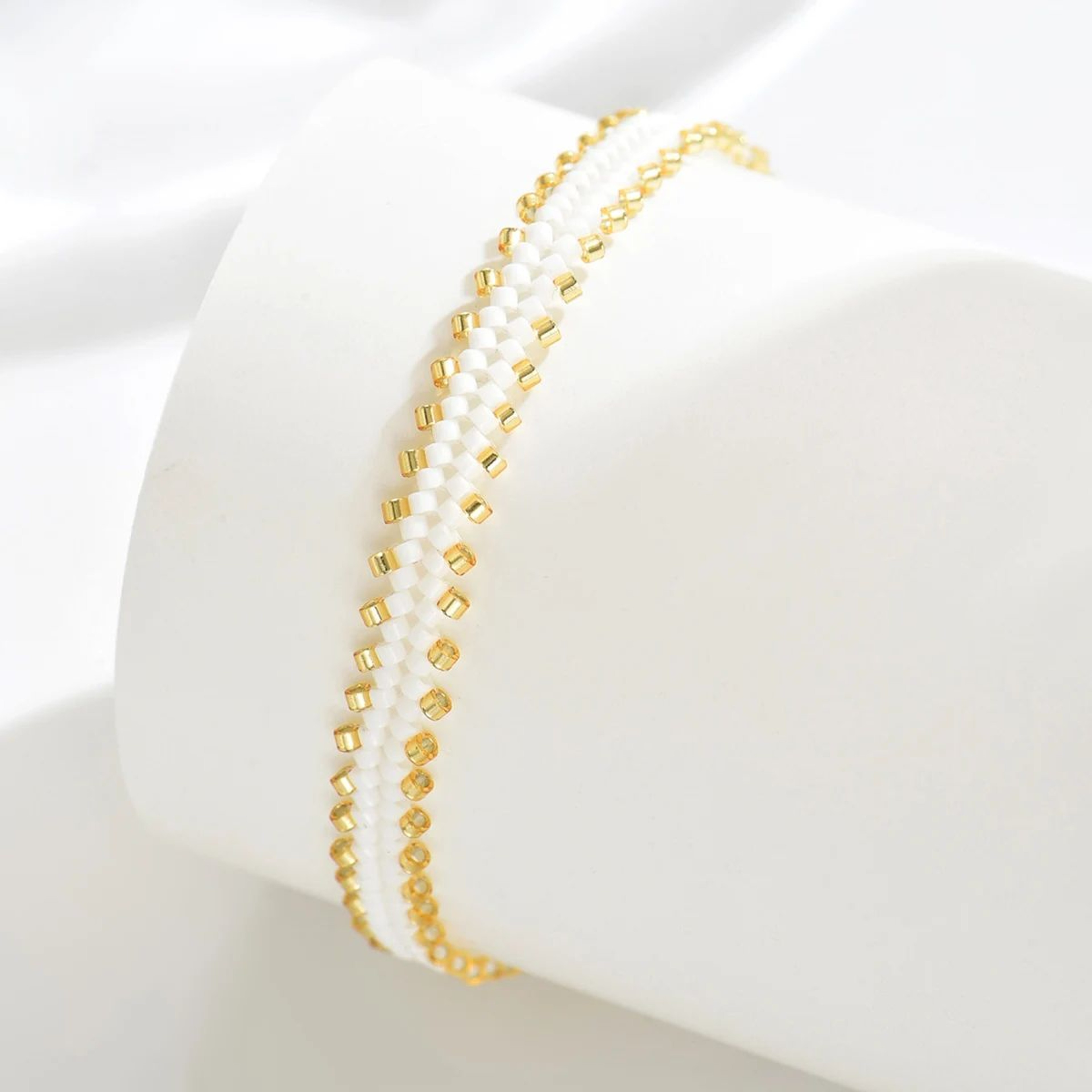 ZHONGVI Bohemian Braided Chain Bracelet  Stainless Steel Minimalist Bangle For Women Adjustable Eve 12