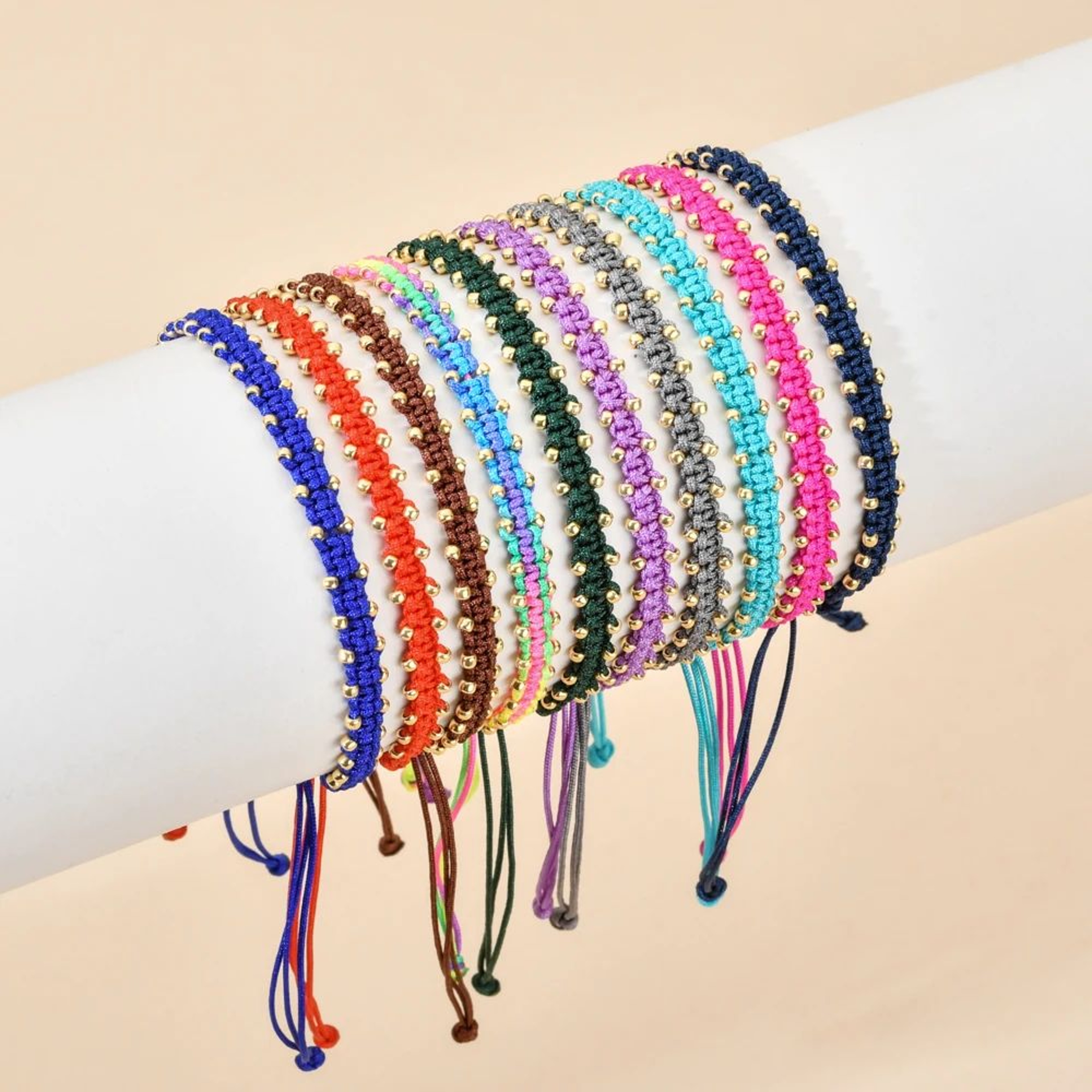 ZMZY Handmade Miyuki Beaded Woven Bracelet  Adjustable Cotton Rope Boho Tassel Bracelet For Women   0