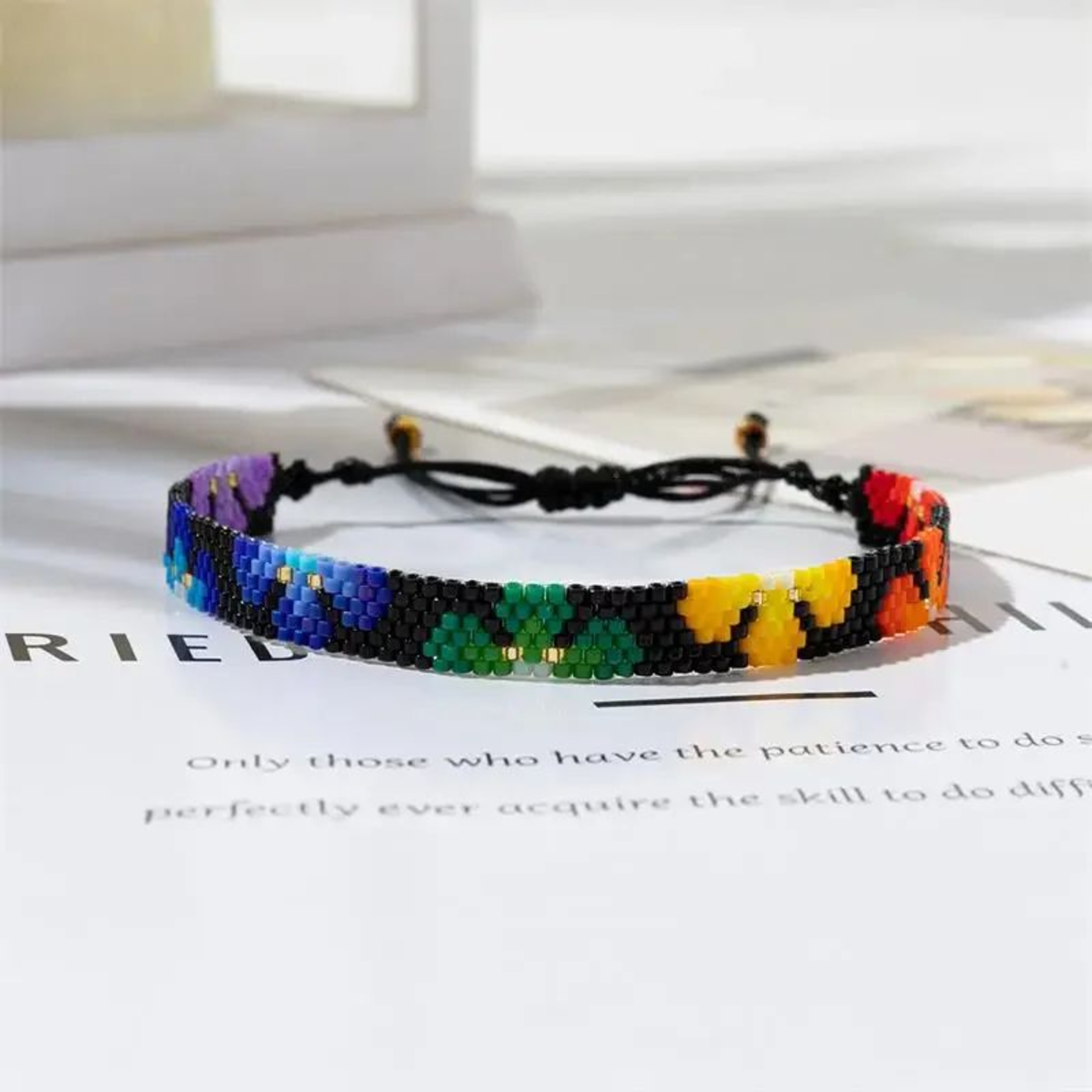 Miyuki Multicolor Beaded Bracelet  Handmade Boho Woven Waterproof Charm Bracelet For Women 3