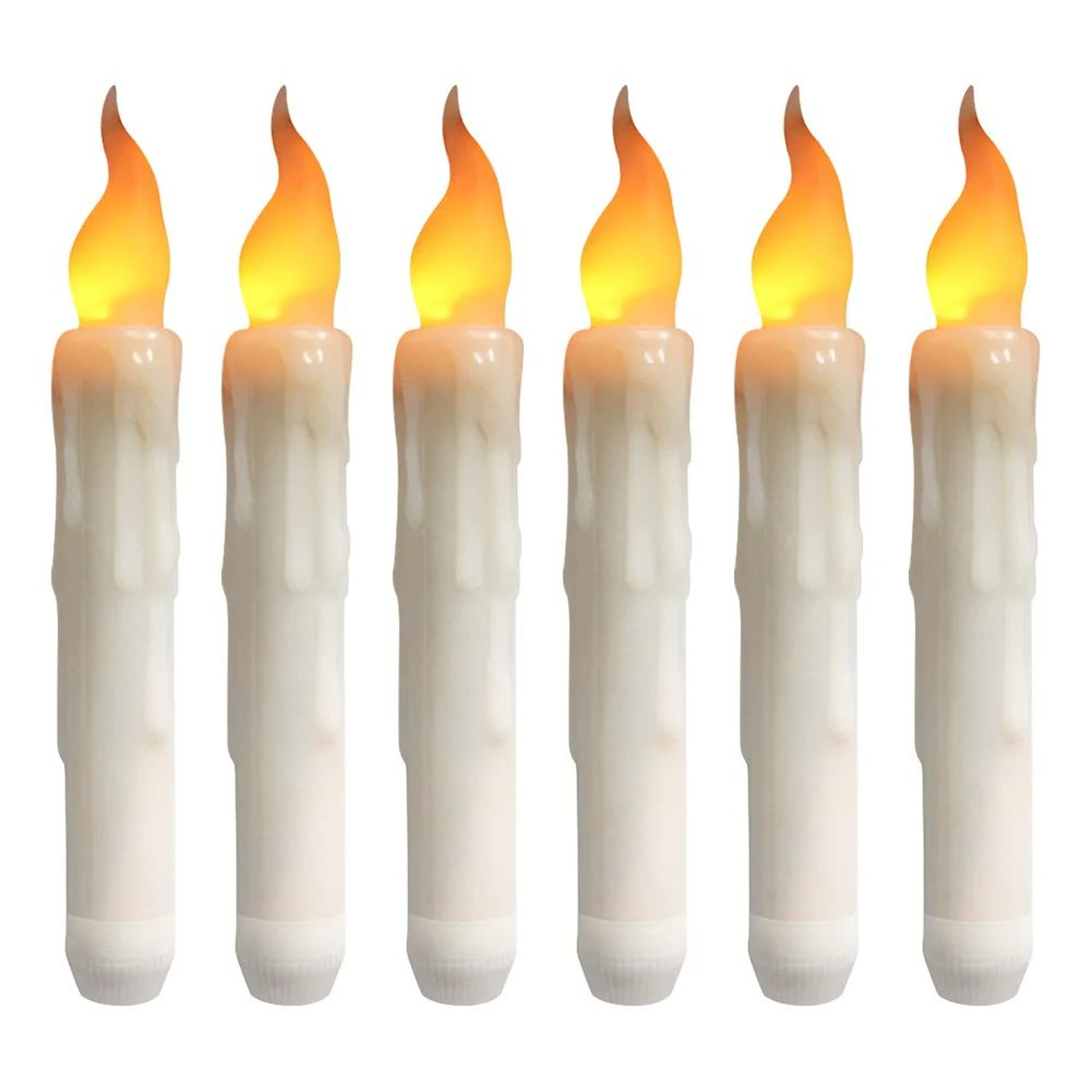 LED Flameless Taper Candles with Remote & Timer – Battery Operated Flickering Ivory Candlesticks for Wedding & Home Deco – view 7