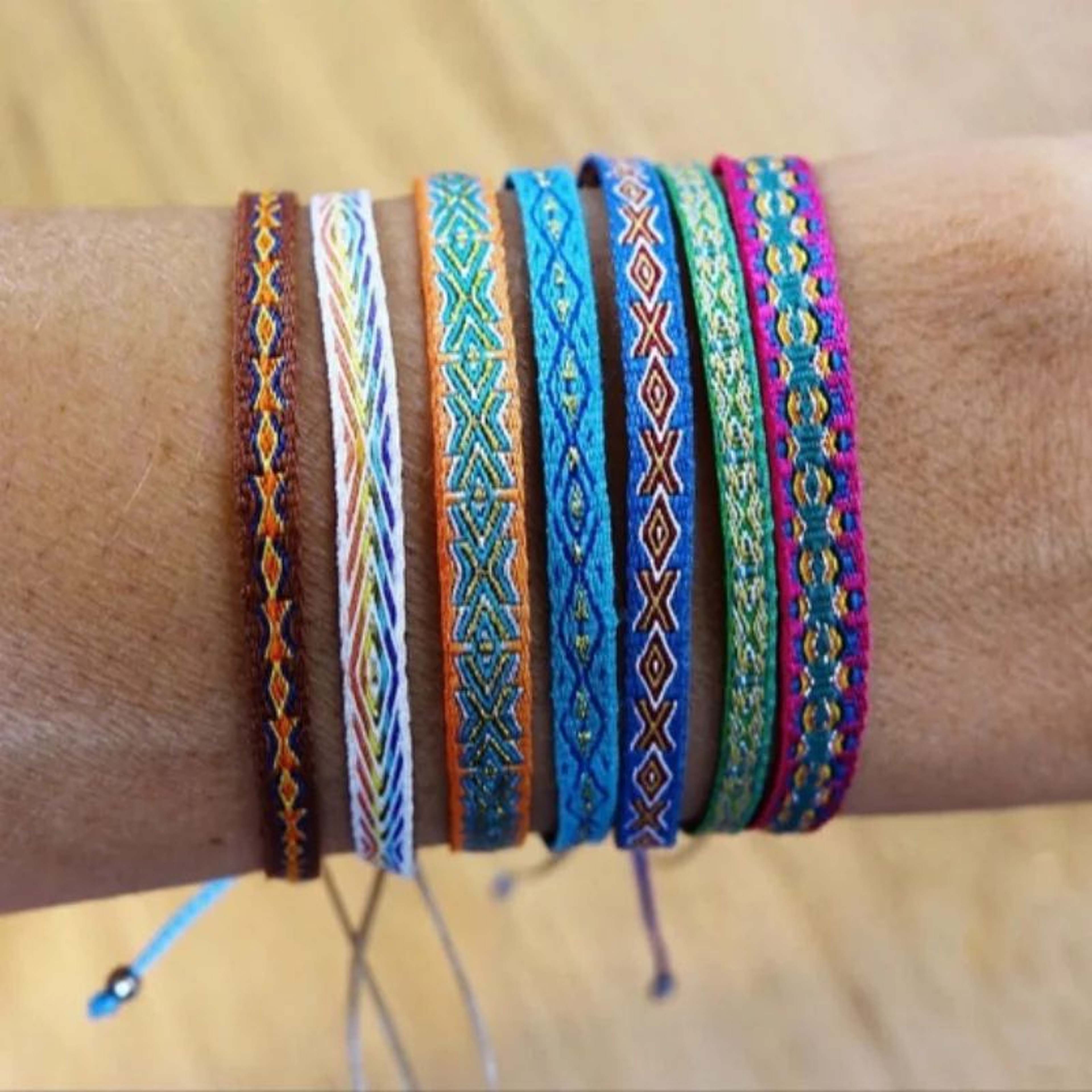 Handwoven Braided Friendship Bracelet  Adjustable Boho Yarn Wristband For Women  Men 1