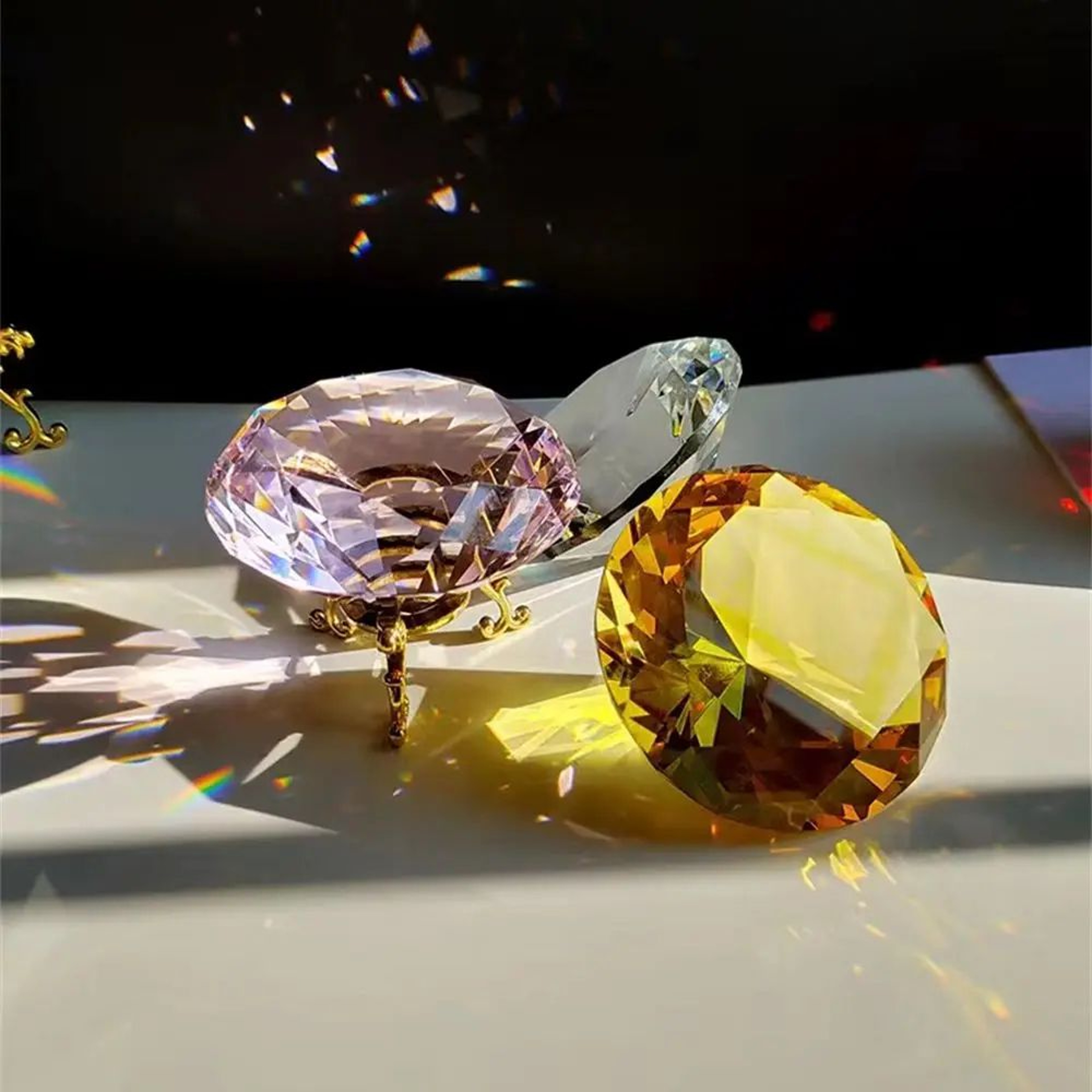 K9 Crystal Diamond Paperweight  Decorative Cut Glass Gemstone Desk Ornament For Home Office  Weddin 5