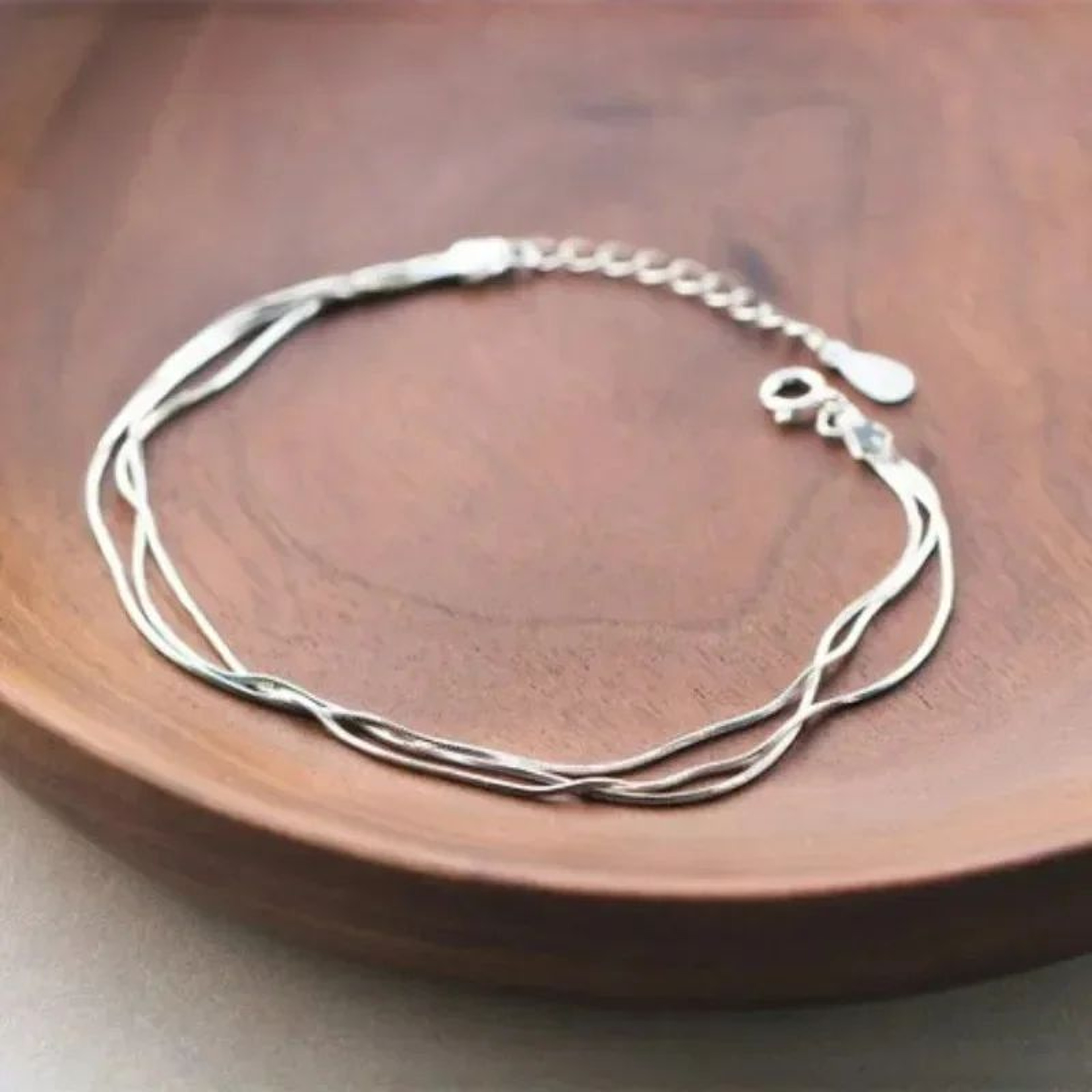 Korean ThreeLayer Snake Chain Bracelet  Elegant Minimalist Layered Metal Bracelet For Women  Girls 0