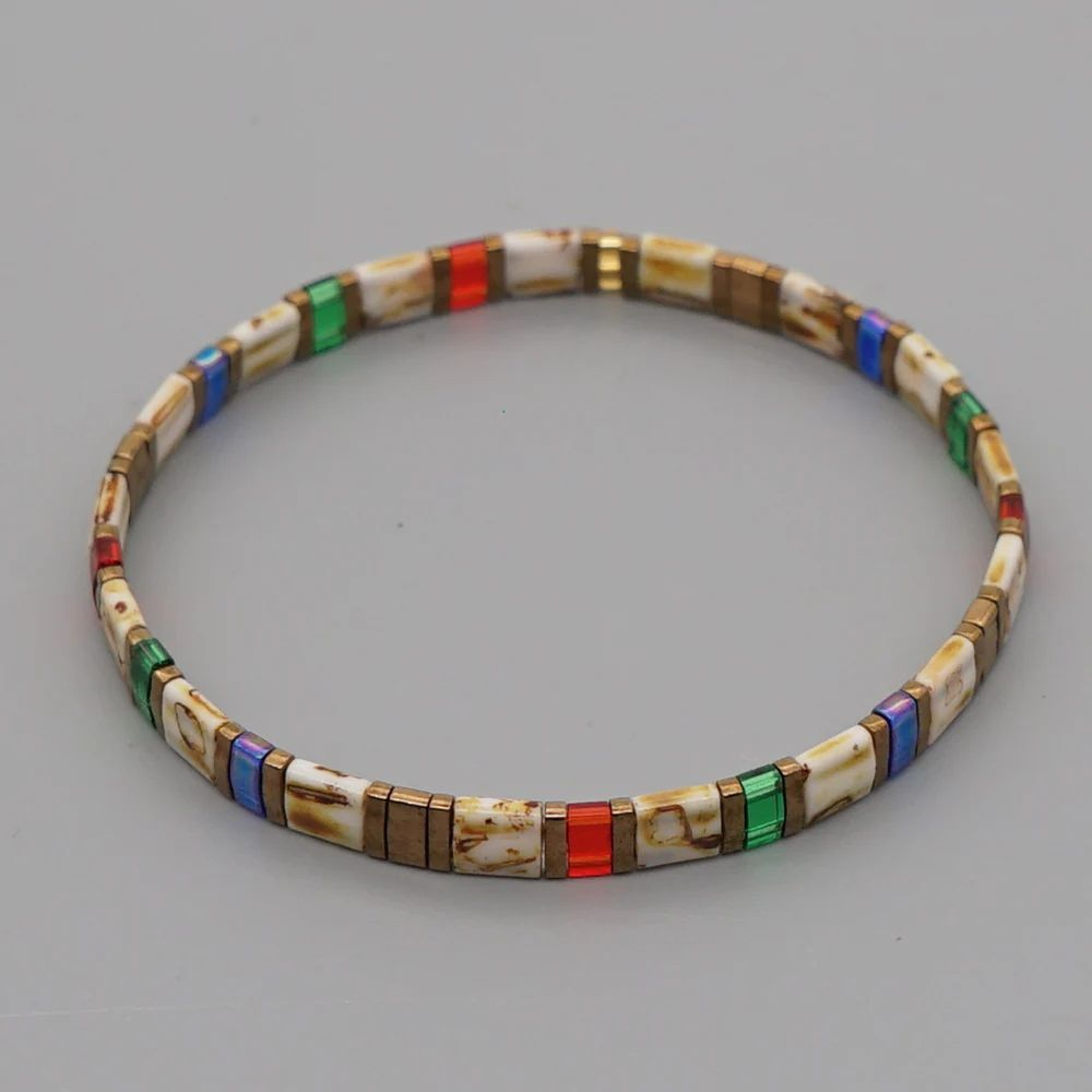 Go2BoHo Miyuki Tila Tile Beaded Bracelet Set  5Piece Boho Stretch Stackable Bracelets For Women 0