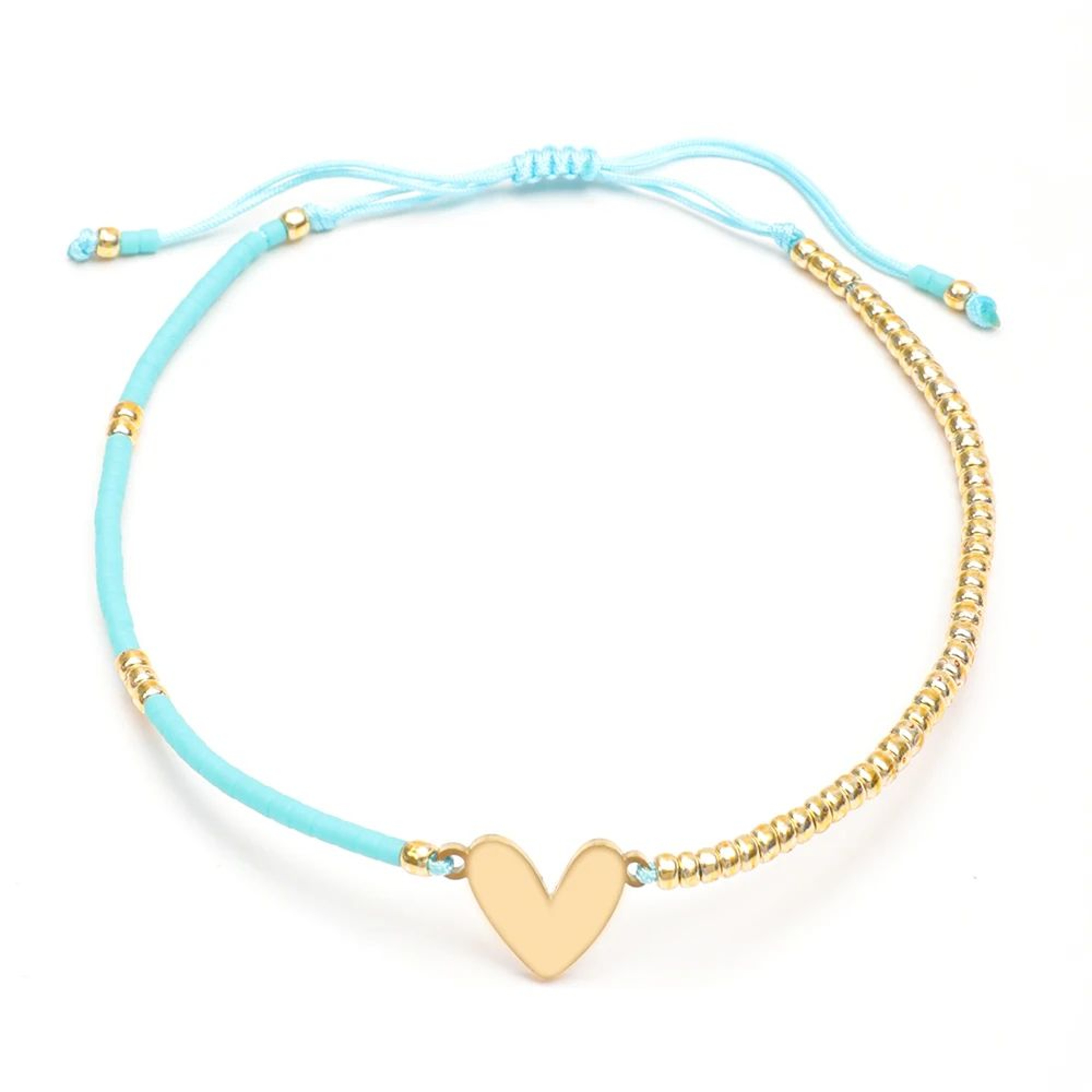 Love Heart Charm Miyuki Beaded Bracelet  Handmade Adjustable Friendship Rope Bracelet For Women  Gi 8