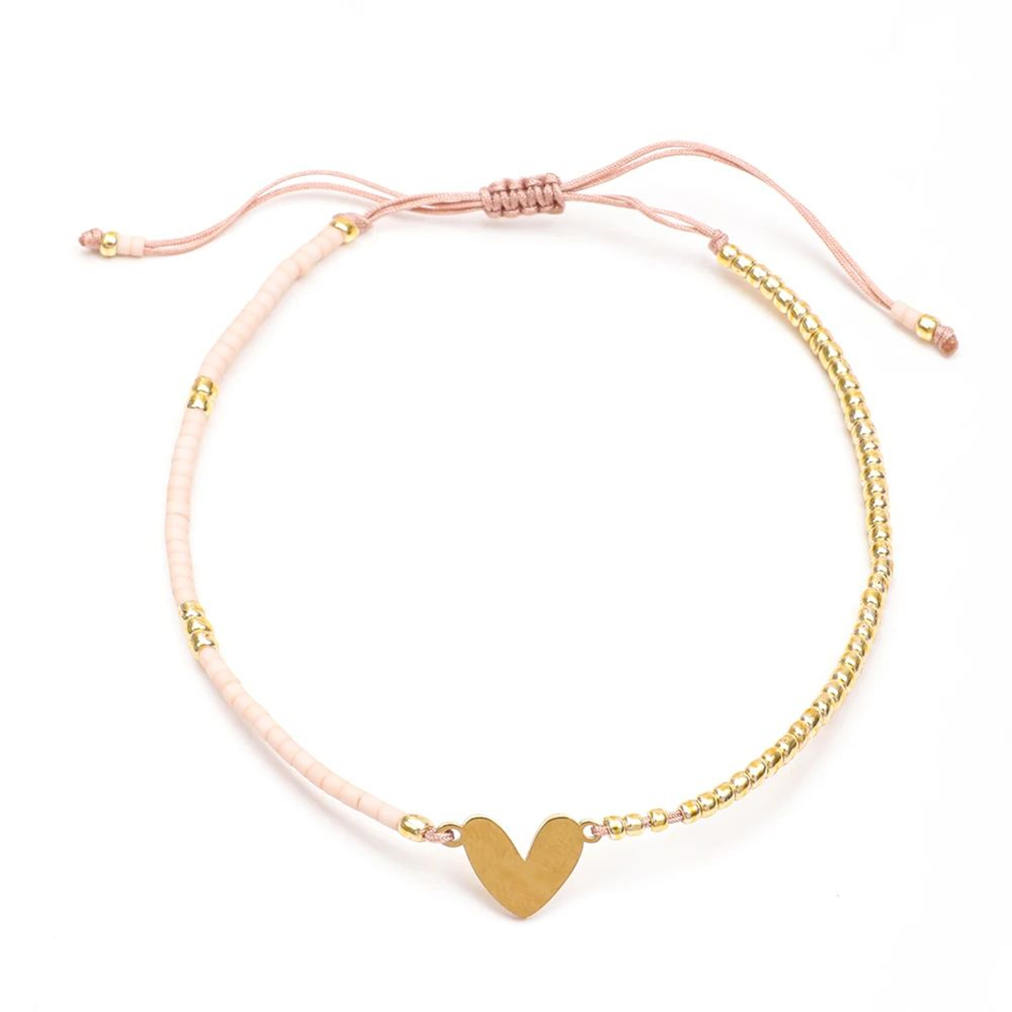 Love Heart Charm Miyuki Beaded Bracelet  Handmade Adjustable Friendship Rope Bracelet For Women  Gi 10