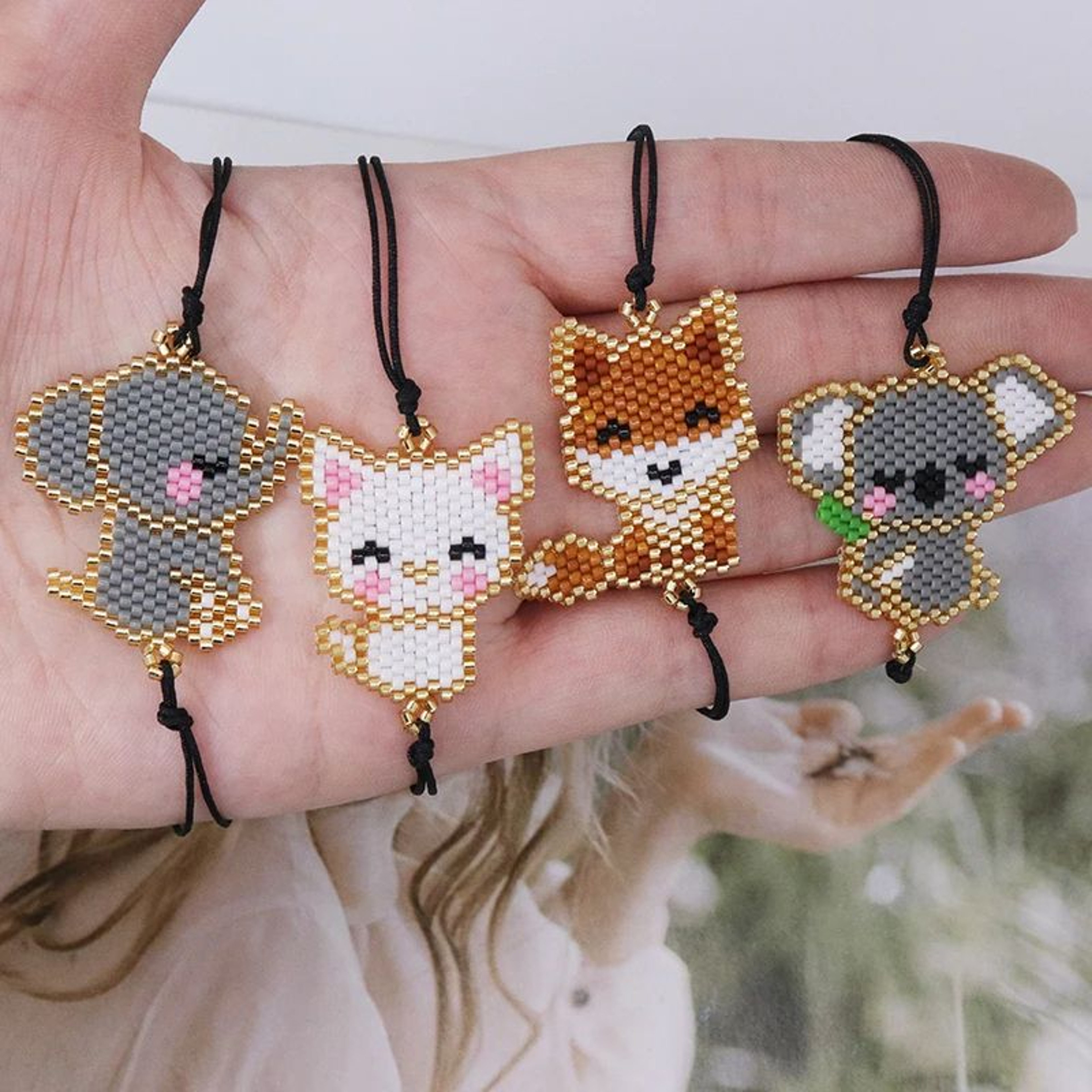 Cute Animal Miyuki Beaded Bracelet  Handmade Adjustable Bracelet For Girls With Colorful Bead Jewel 0