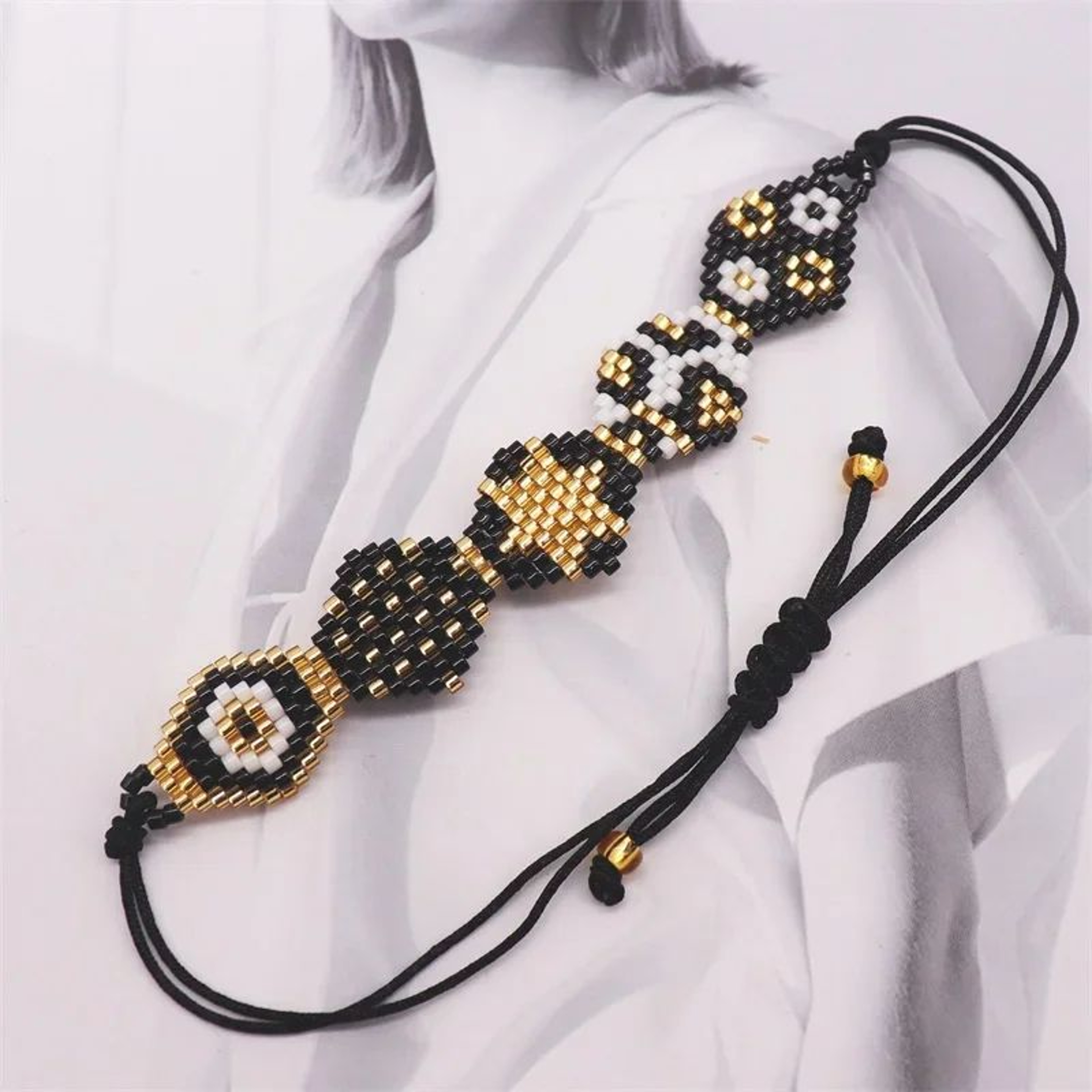 Handmade Miyuki Star Beaded Bracelet  Adjustable Woven Fashion Bracelet For Women 5